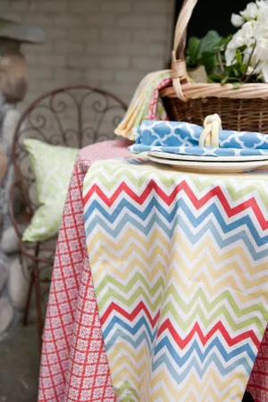 chevron butter printed cloth table runners