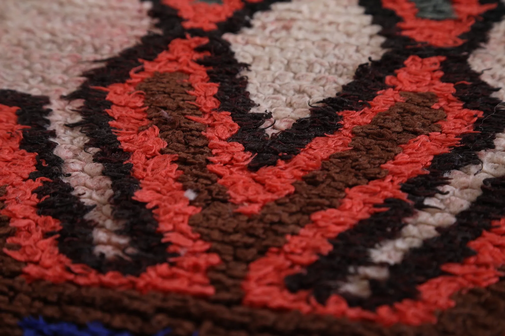 Colorful moroccan berber runner rug 2.7 X 5.9 Feet