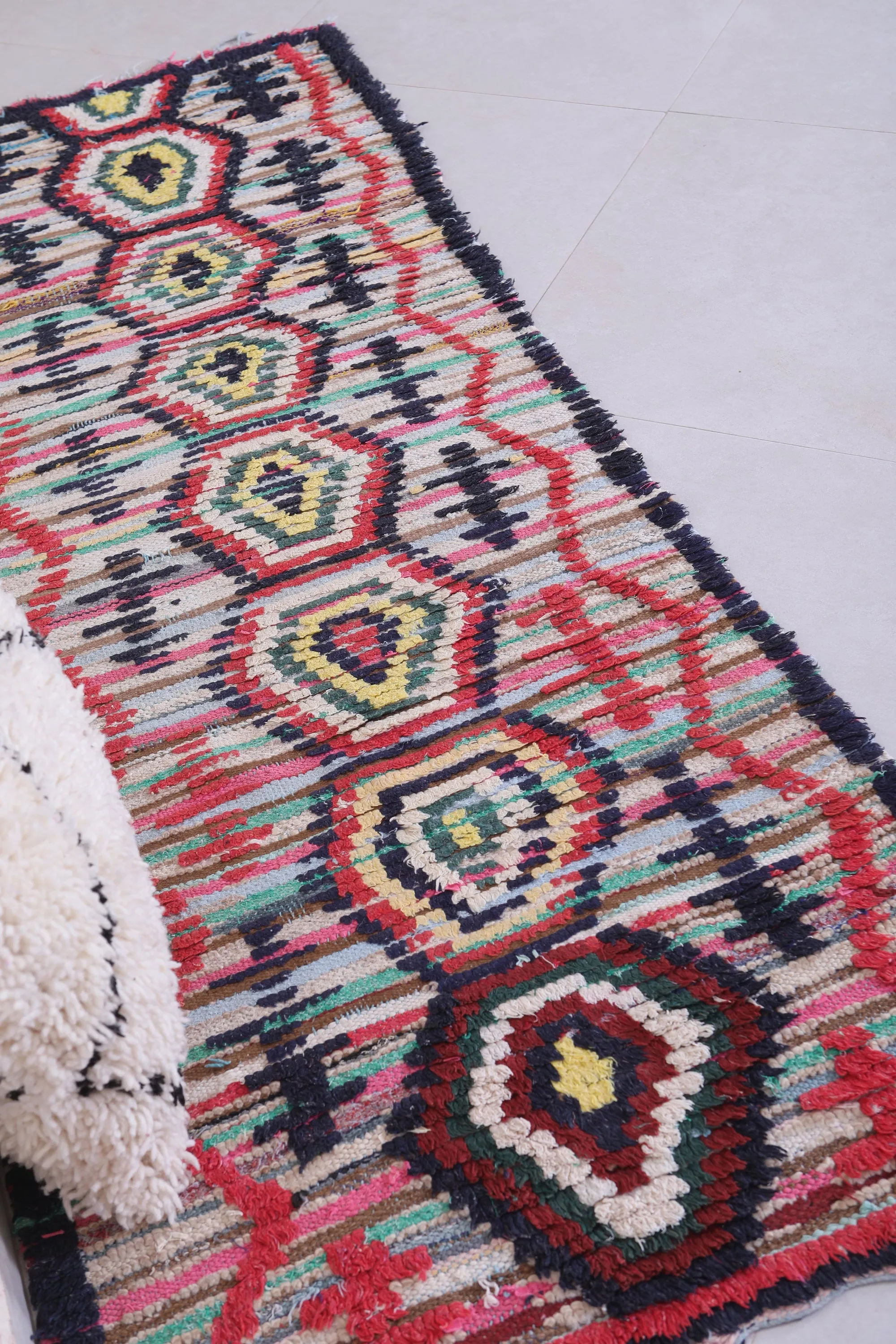 Colorful Moroccan Hallway Rug 2.4 X 6.4 Feet