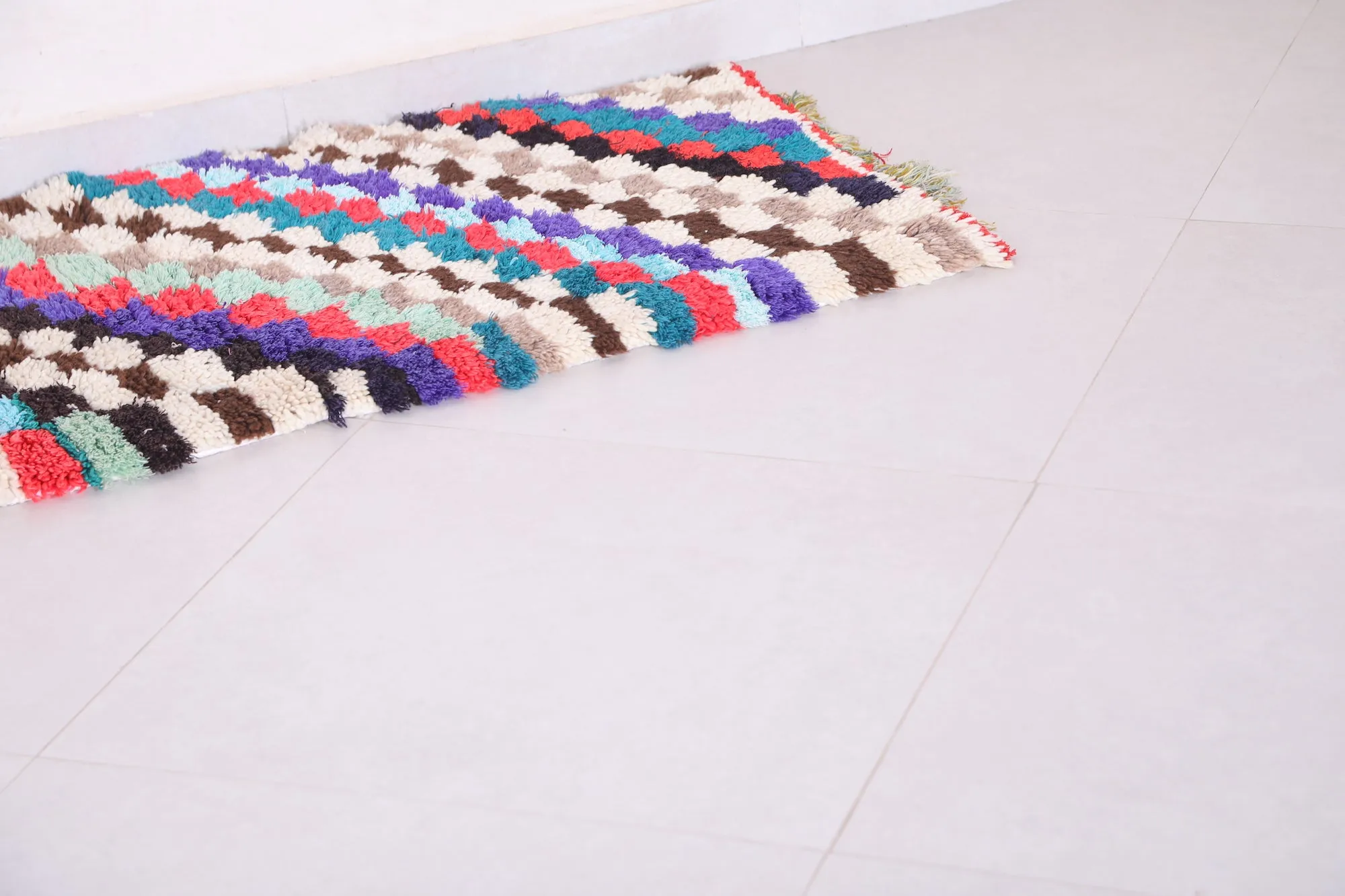 Colorful Runner Chess Rug 2.1 X 5.5 Feet
