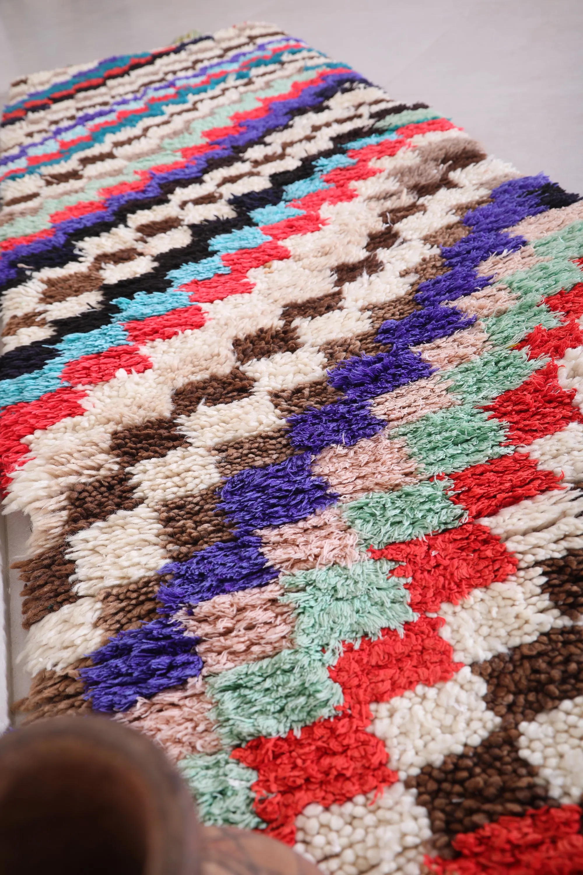 Colorful Runner Chess Rug 2.1 X 5.5 Feet