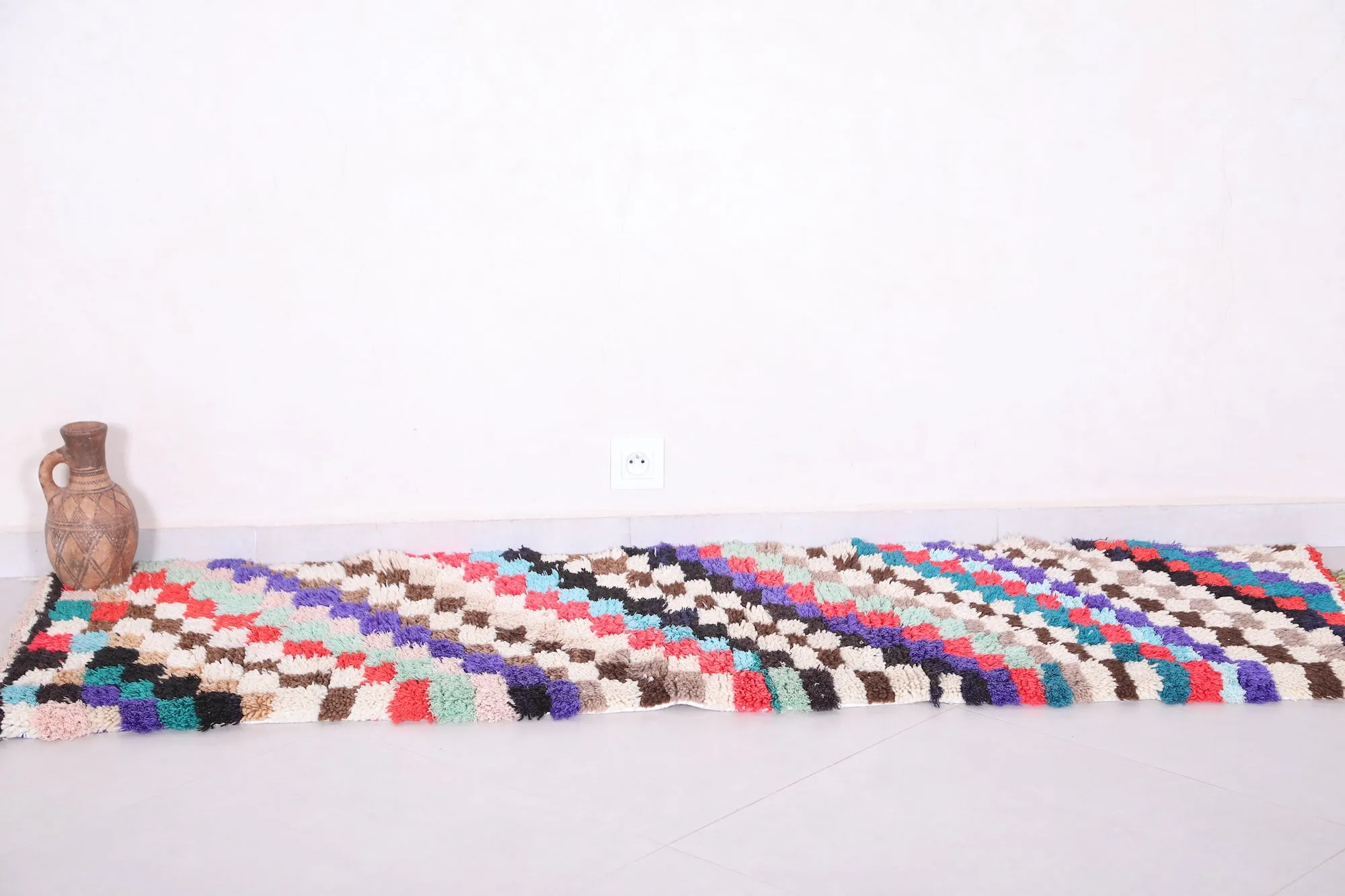 Colorful Runner Chess Rug 2.1 X 5.5 Feet