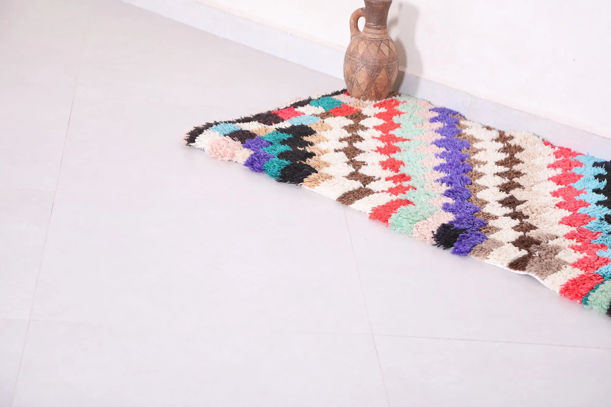 Colorful Runner Chess Rug 2.1 X 5.5 Feet
