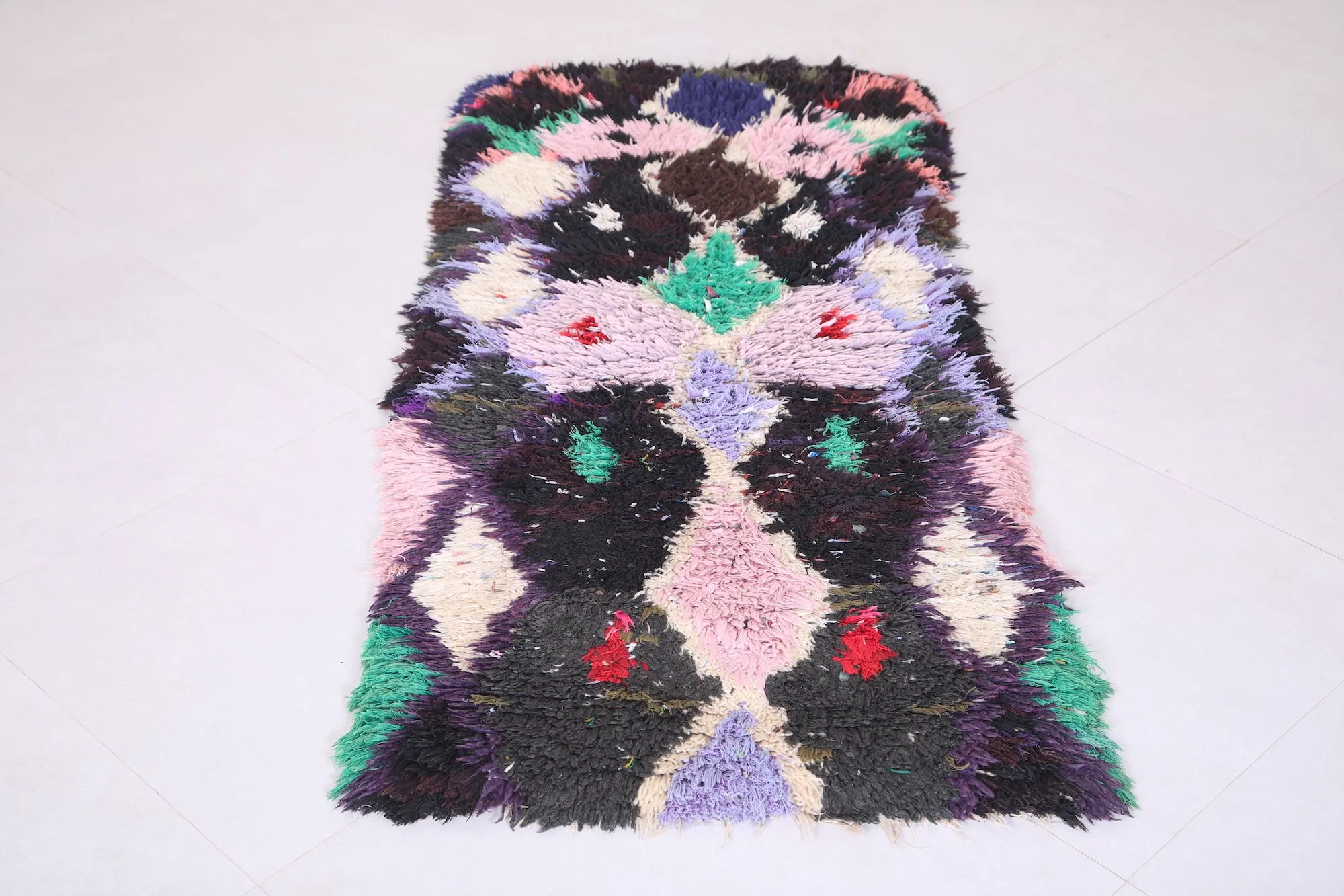 Colorful Shaggy Runner Rug 2.5 X 5.9 Feet