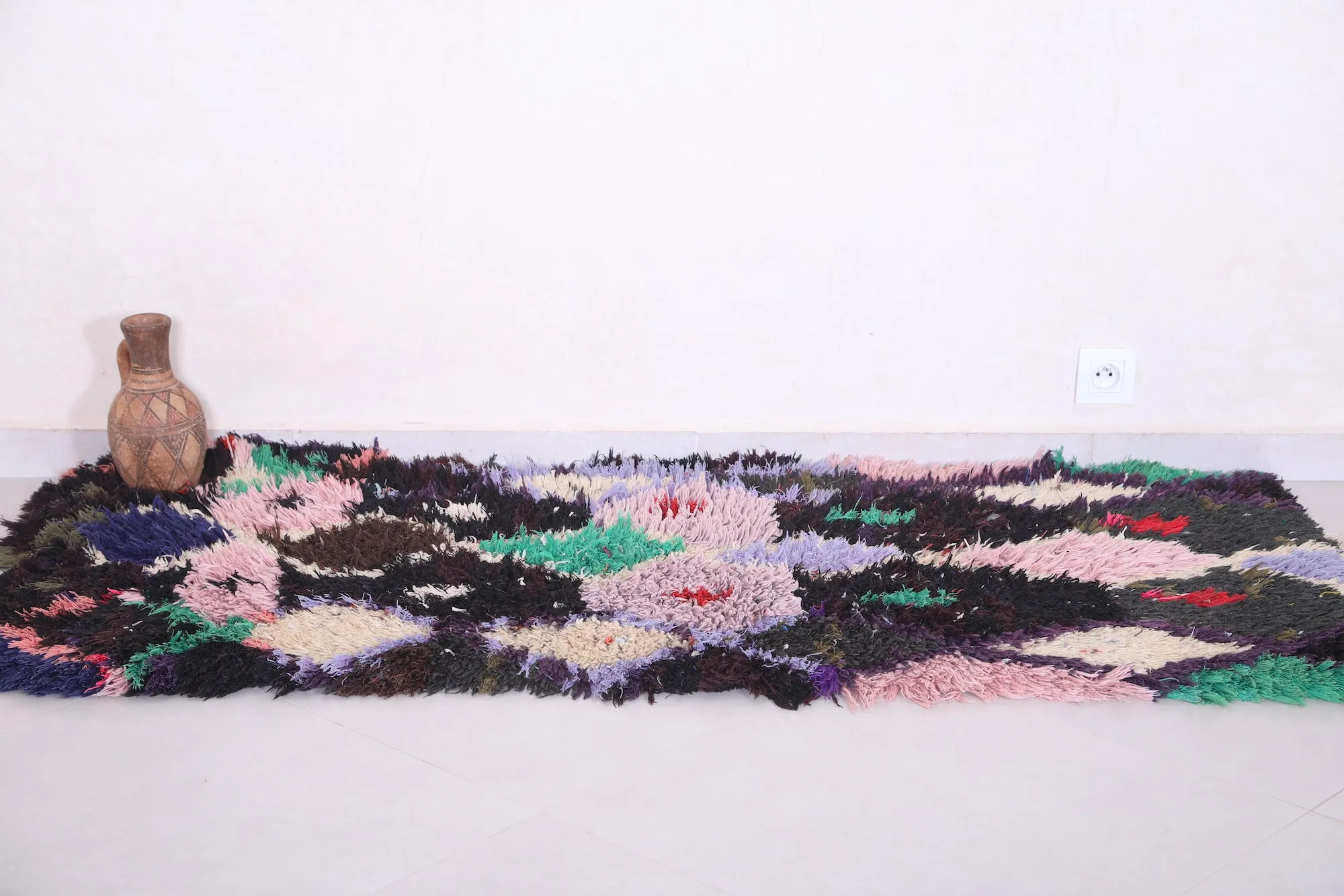 Colorful Shaggy Runner Rug 2.5 X 5.9 Feet