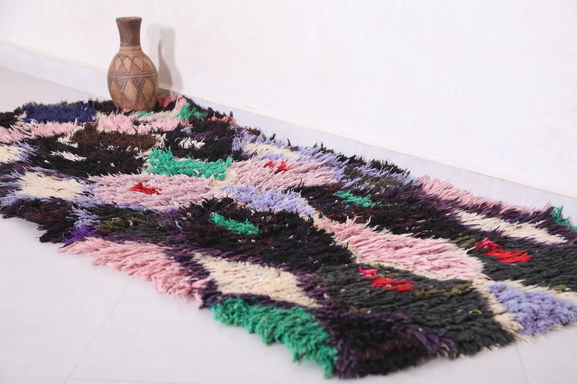 Colorful Shaggy Runner Rug 2.5 X 5.9 Feet