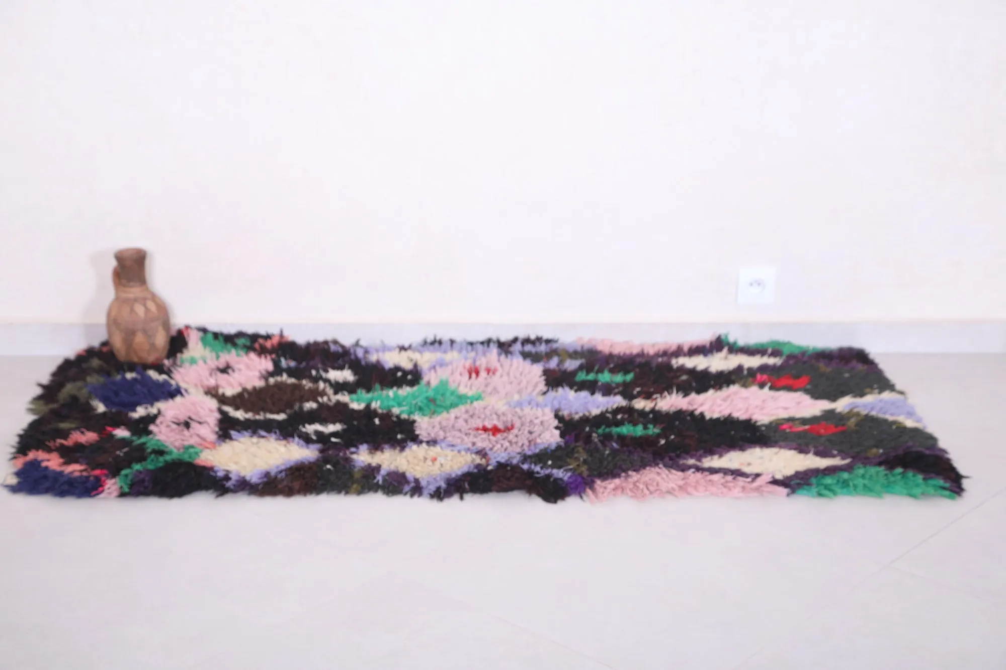 Colorful Shaggy Runner Rug 2.5 X 5.9 Feet
