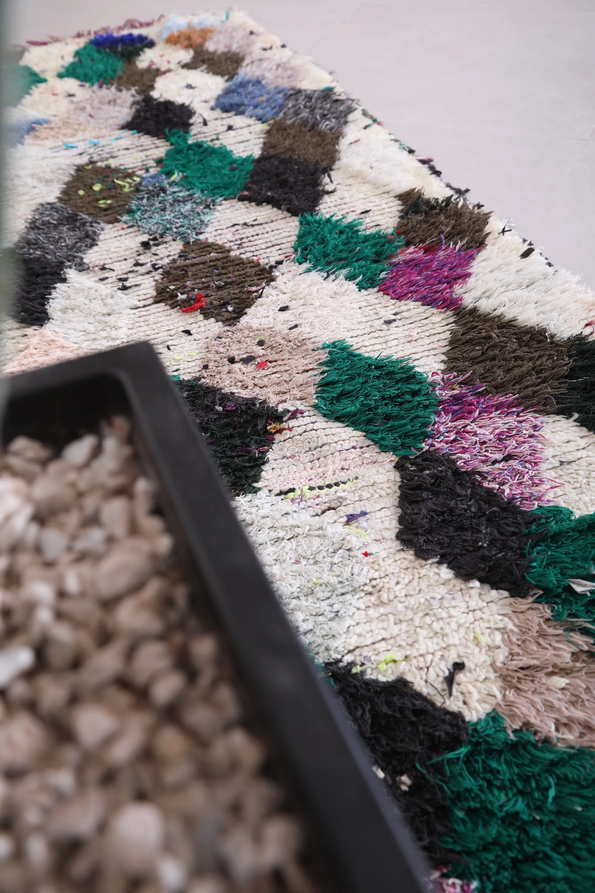 Colorful Shaggy Runner Rug 2.6 X 6.8 Feet