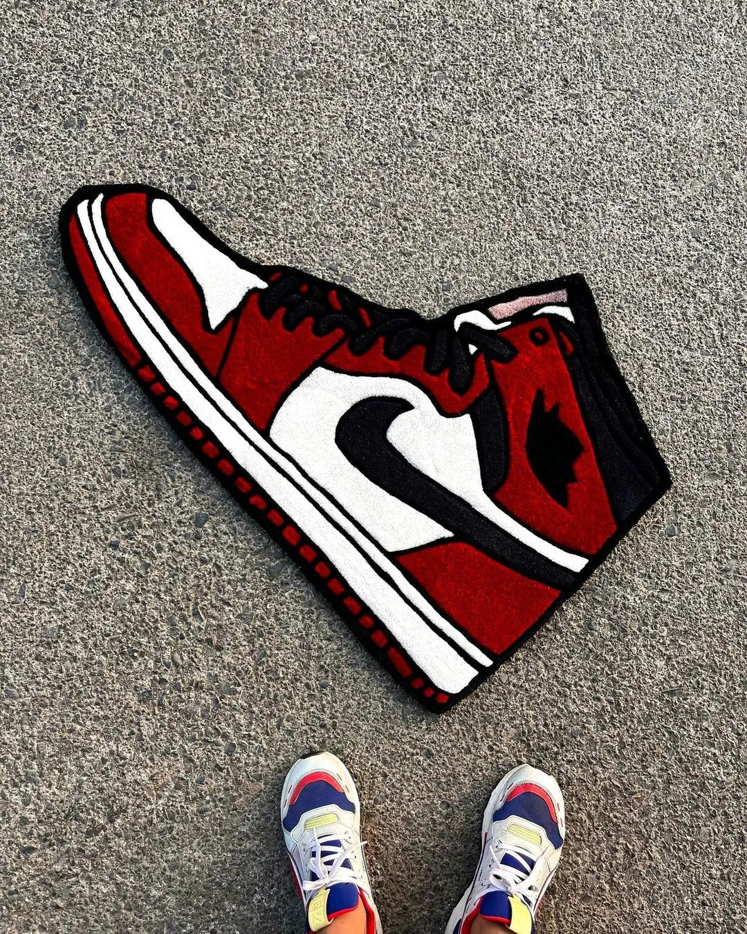 Custom Sneaker Air Rug , Hand-Tufted Wool Custom Sneaker Rugs , Rug for bedroom