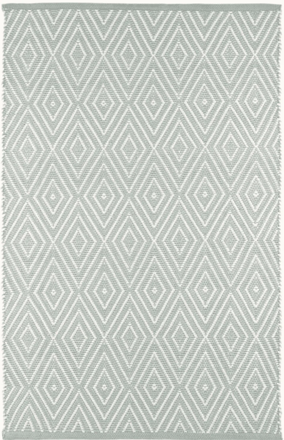 Diamond Indoor/Outdoor Rug - Light Blue & Ivory