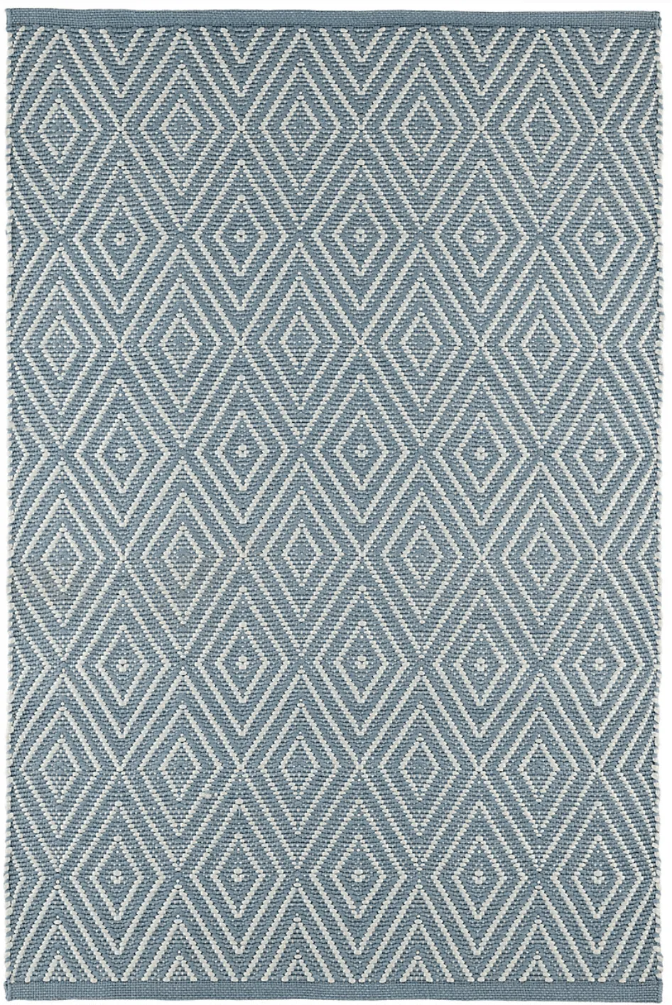 Diamond Indoor/Outdoor Rug - Slate & Light Blue