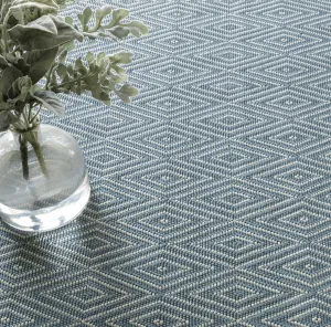 Diamond Indoor/Outdoor Rug - Slate & Light Blue