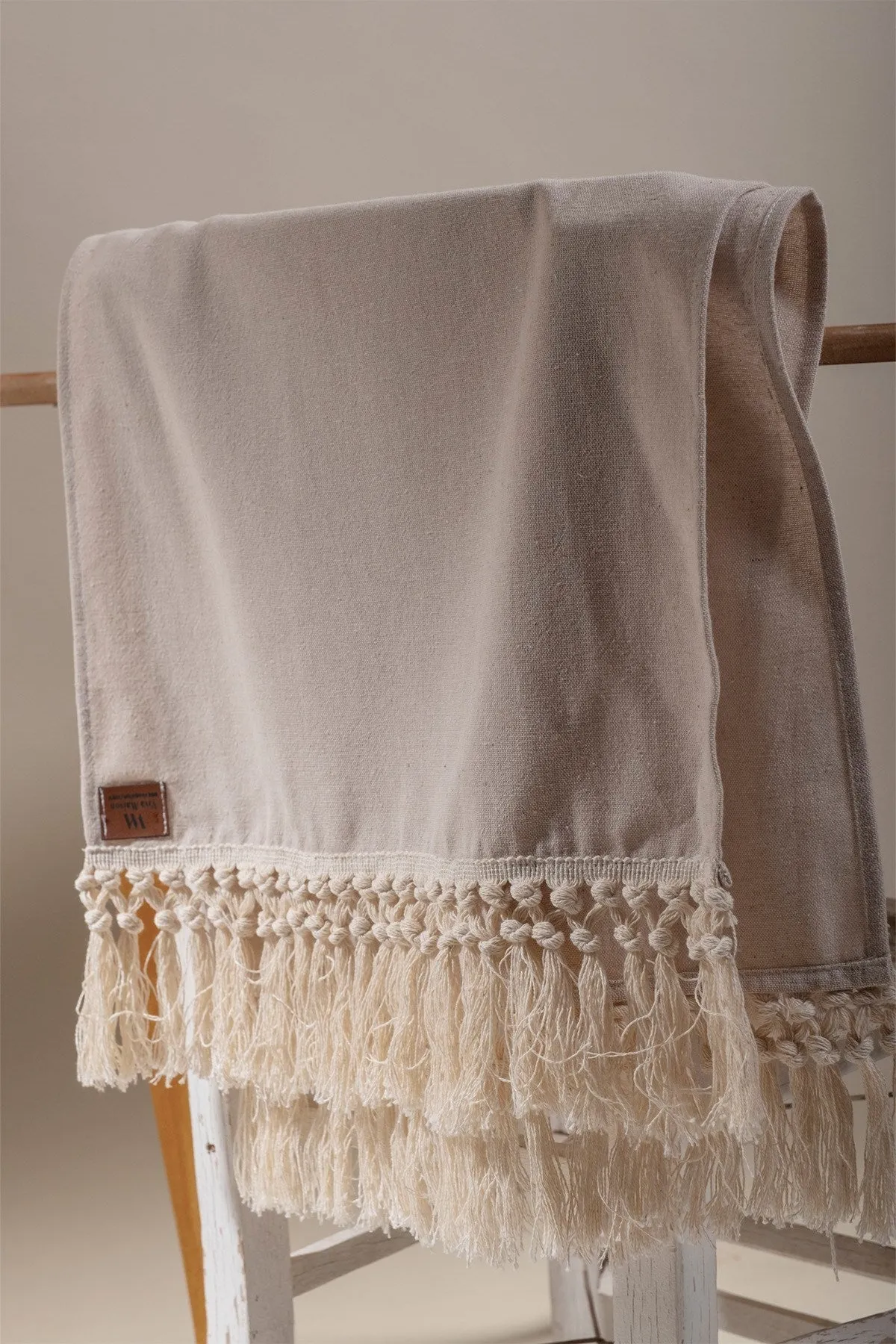 Ecru Fringed Table Runner