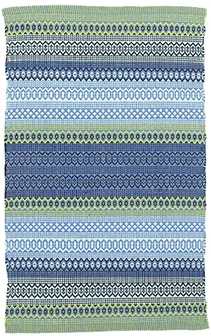 Fiesta Stripe Blue & Green - Indoor/Outdoor Rug