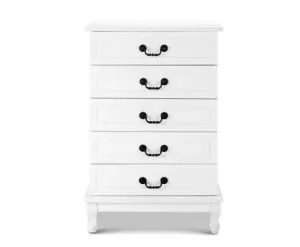 Five Chest of Drawers Organiser -White
