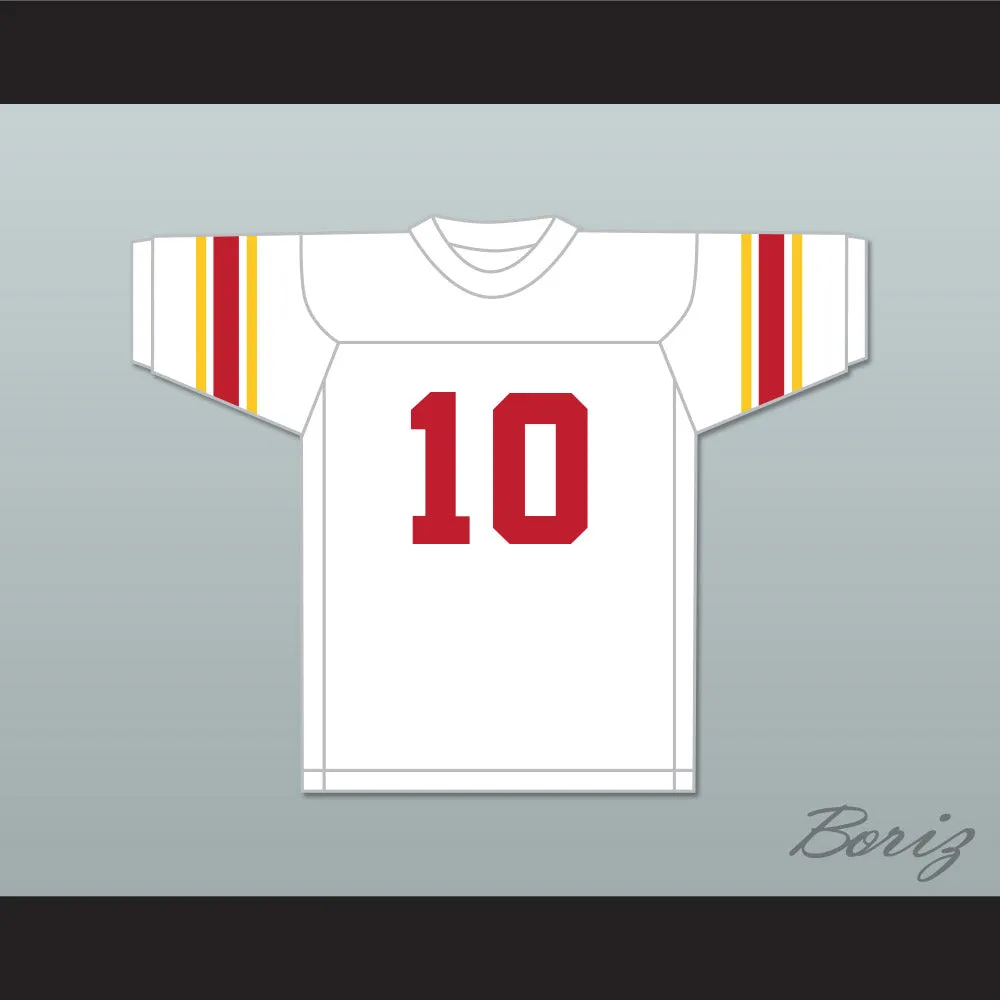 Fran Tarkenton 10 Clarke Central High School Gladiators White Football Jersey 1