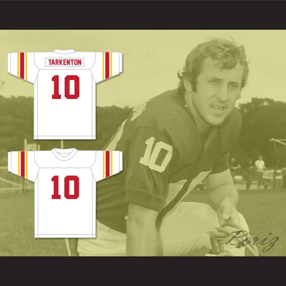 Fran Tarkenton 10 Clarke Central High School Gladiators White Football Jersey 1
