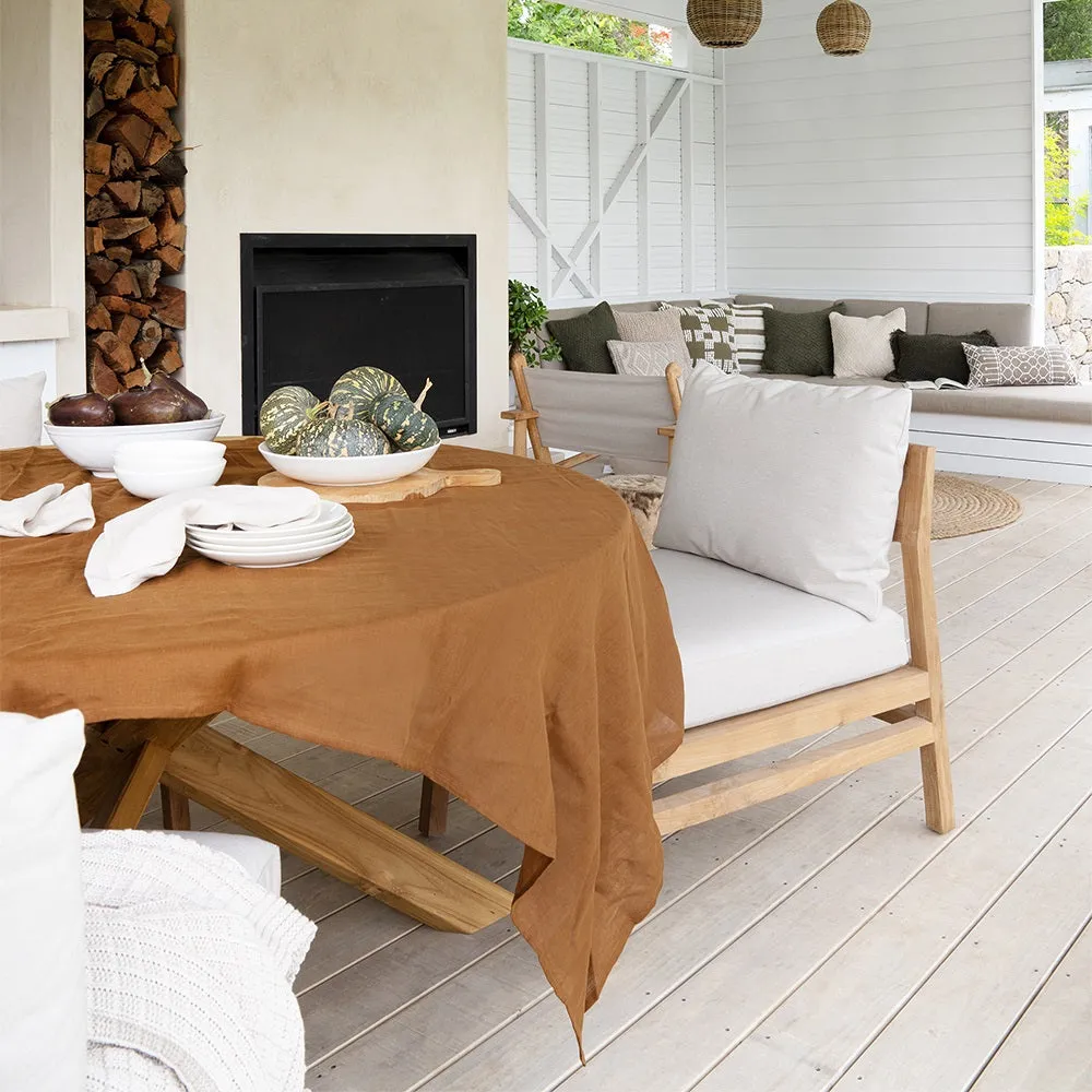 French Flax Linen Rectangle Tablecloth