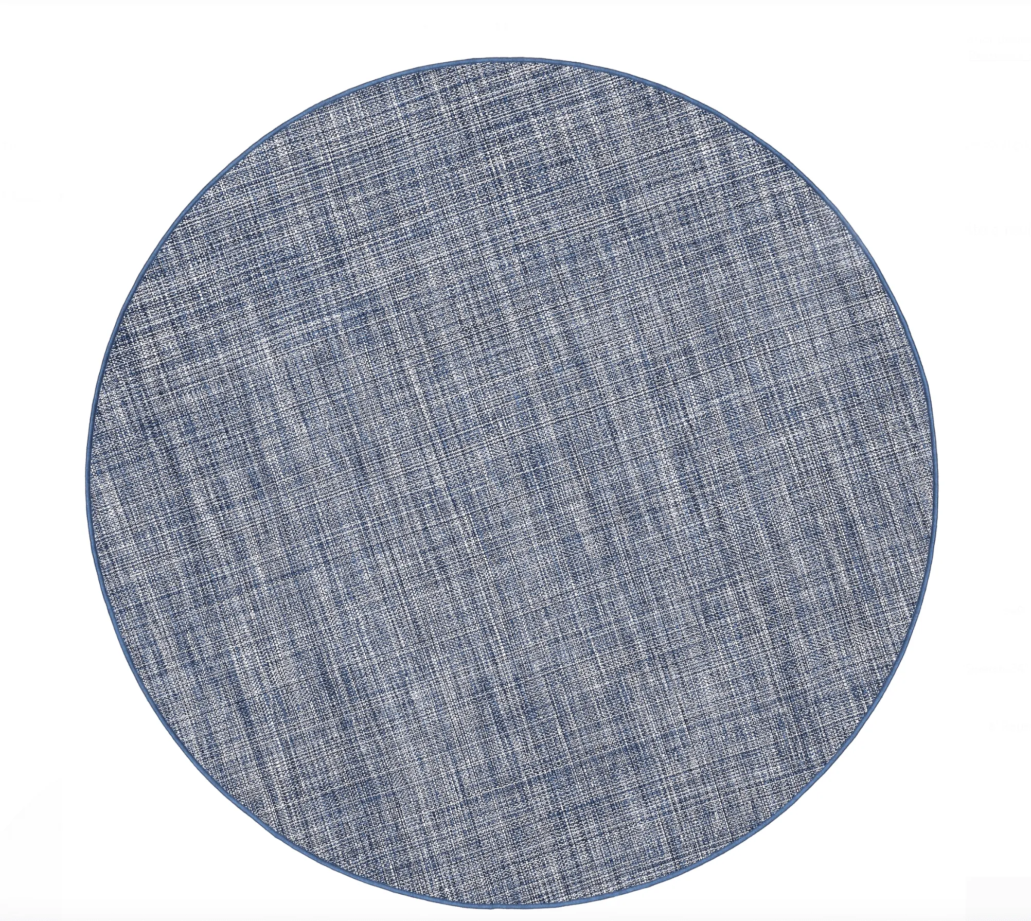 Fusion Blue Indoor/Outdoor Round Rug