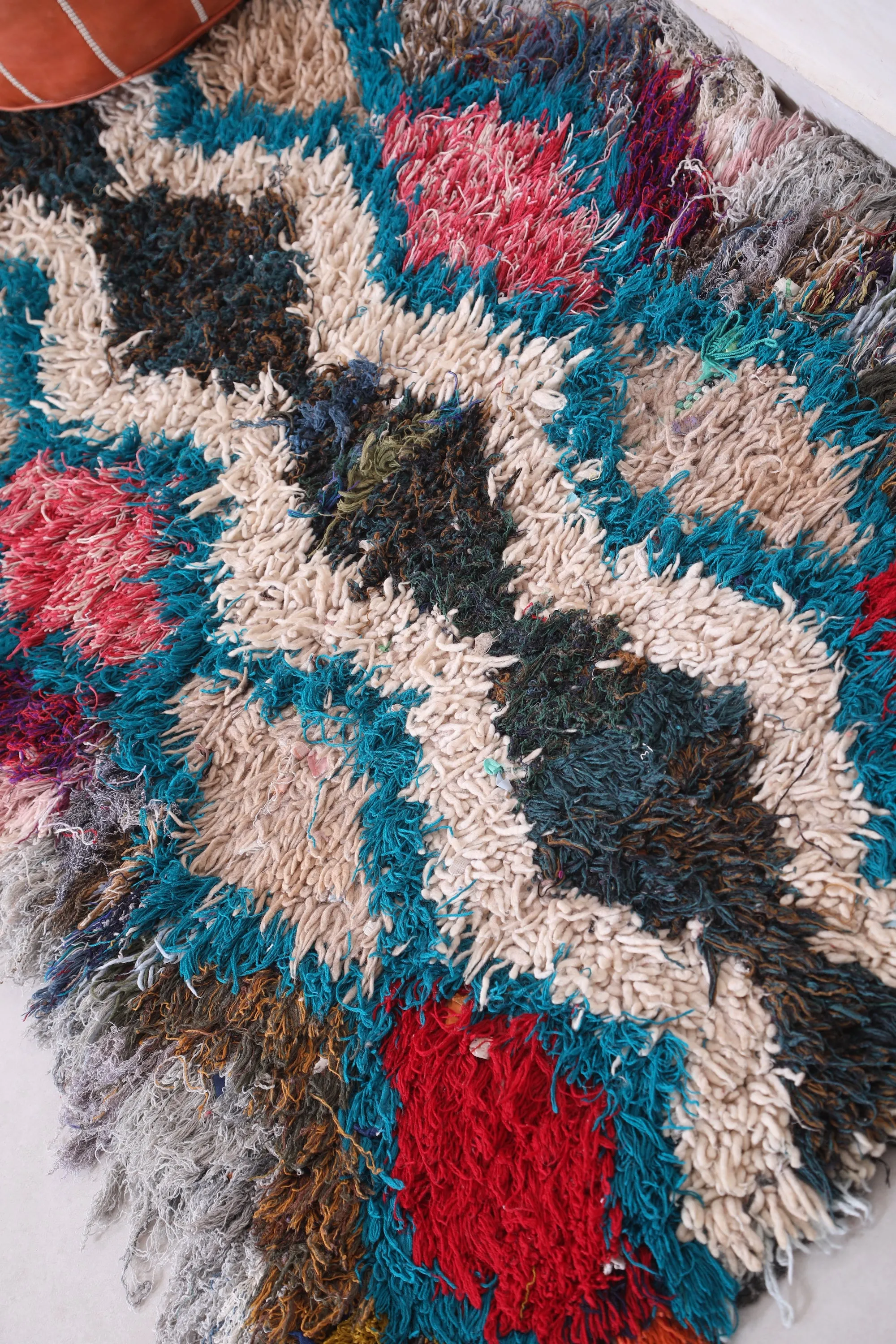 Hallway shaggy Moroccan rug 2.8 X 6.1 Feet