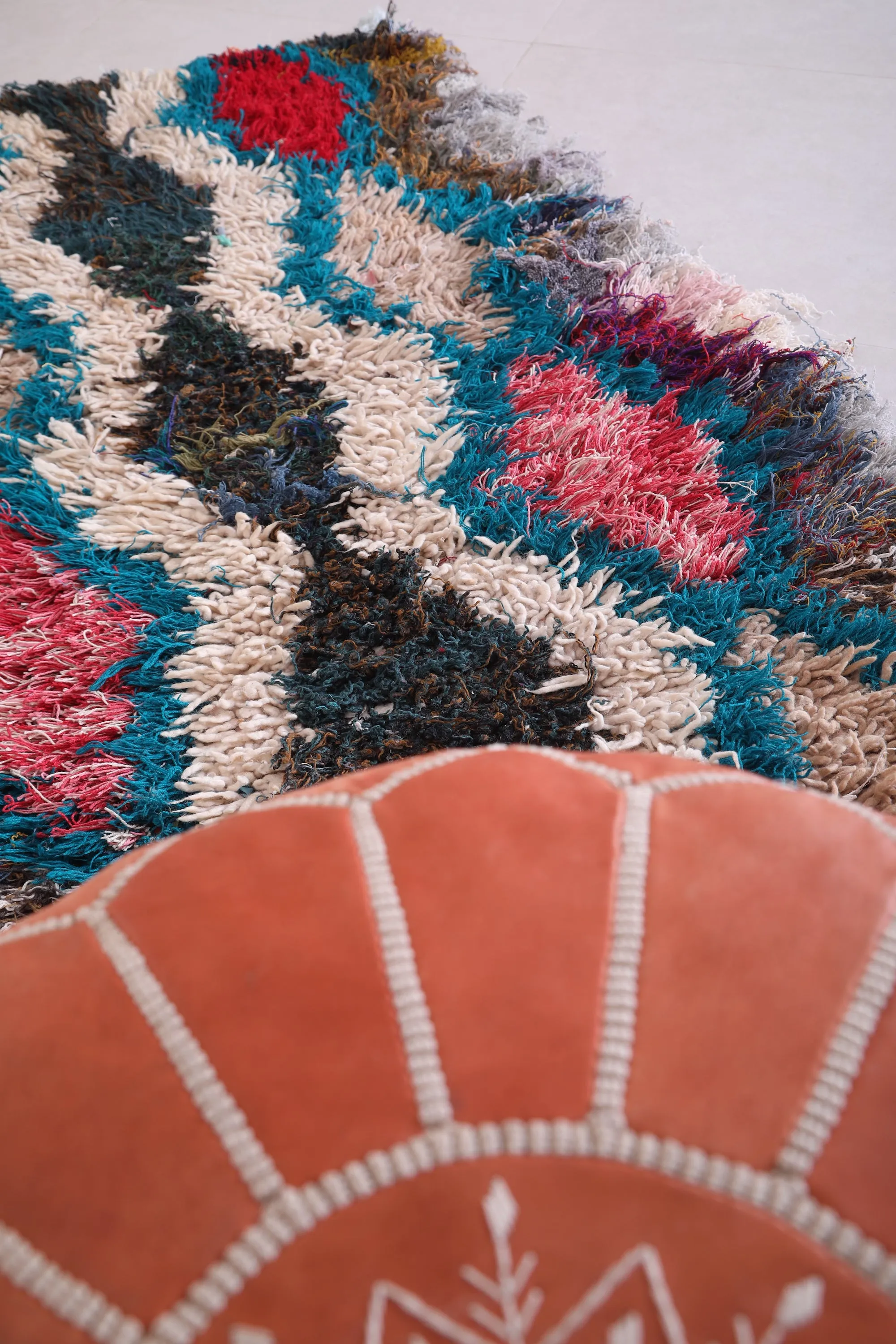 Hallway shaggy Moroccan rug 2.8 X 6.1 Feet