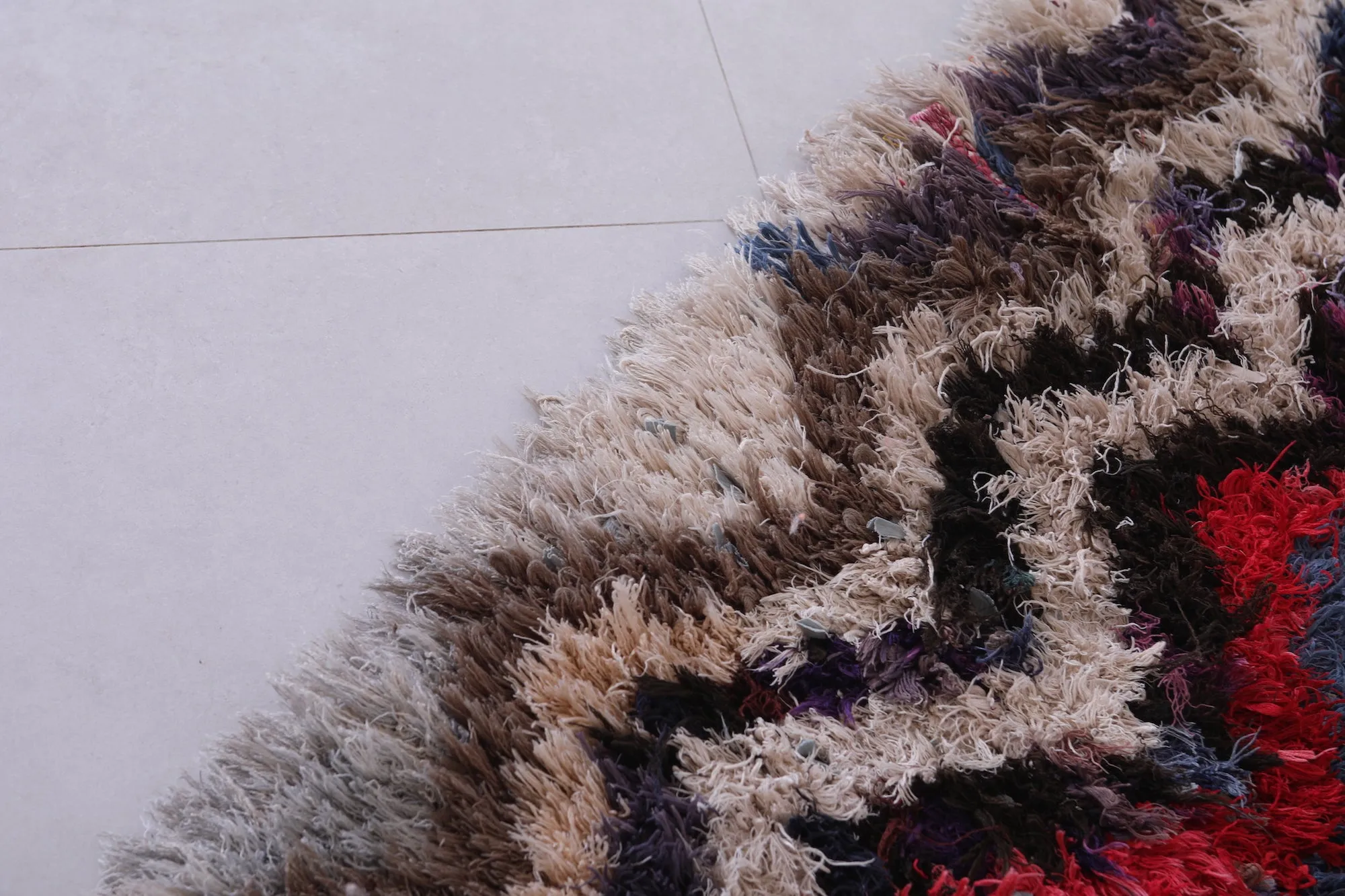 Handmade Hallway Rug Shag 2.2 X 5.4 Feet