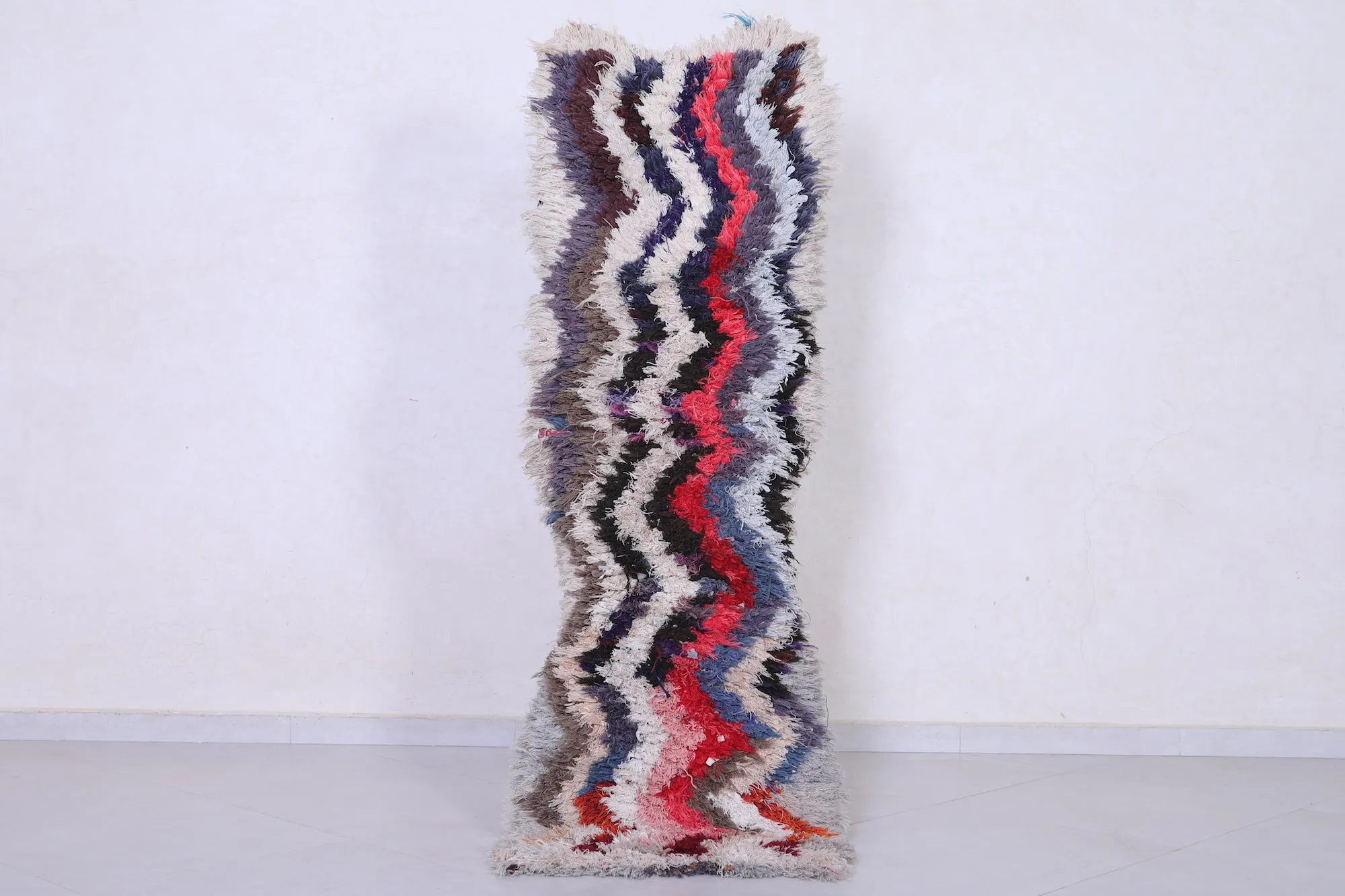 Handmade Hallway Rug Shag 2.2 X 5.4 Feet