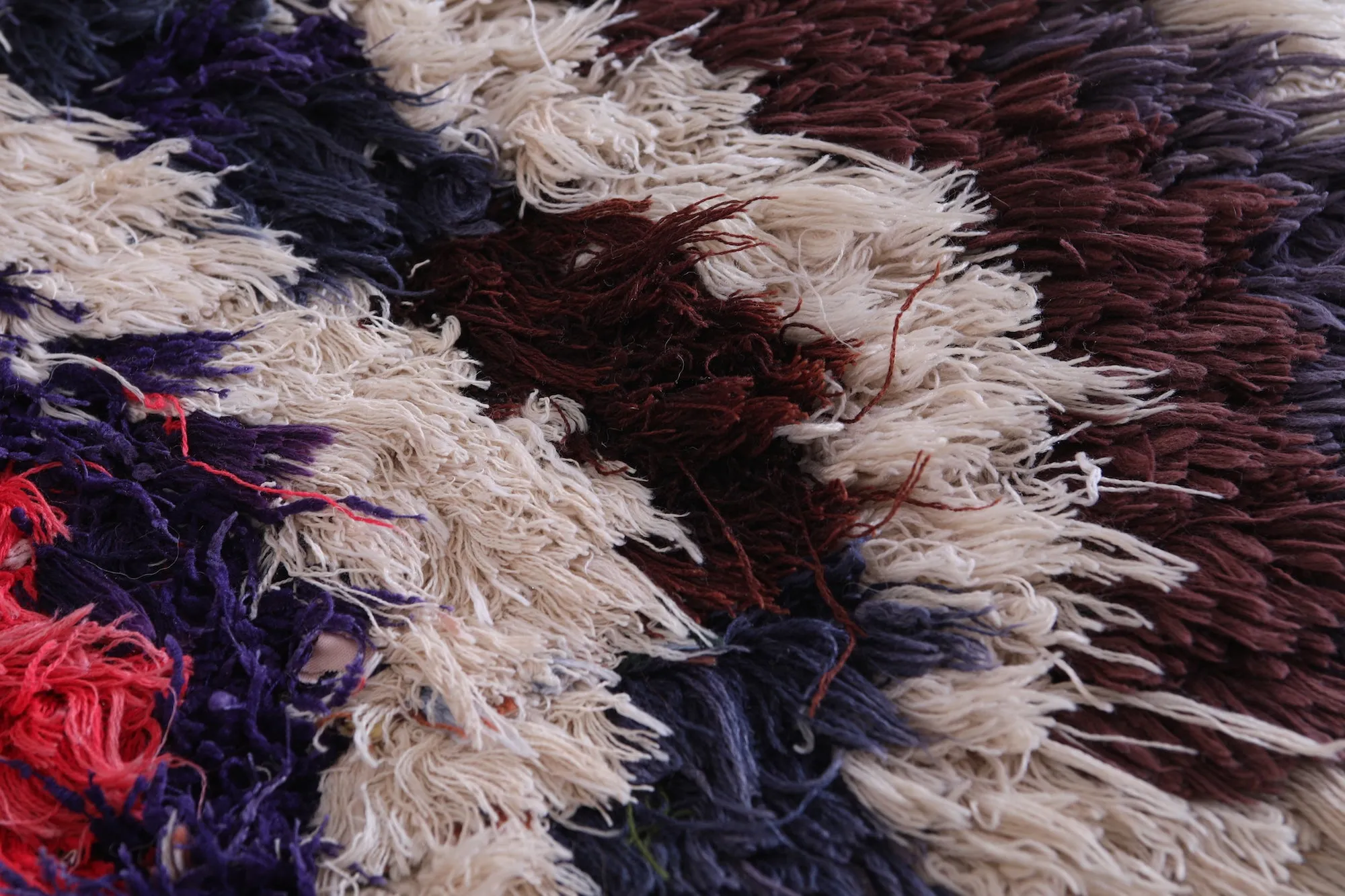 Handmade Hallway Rug Shag 2.2 X 5.4 Feet