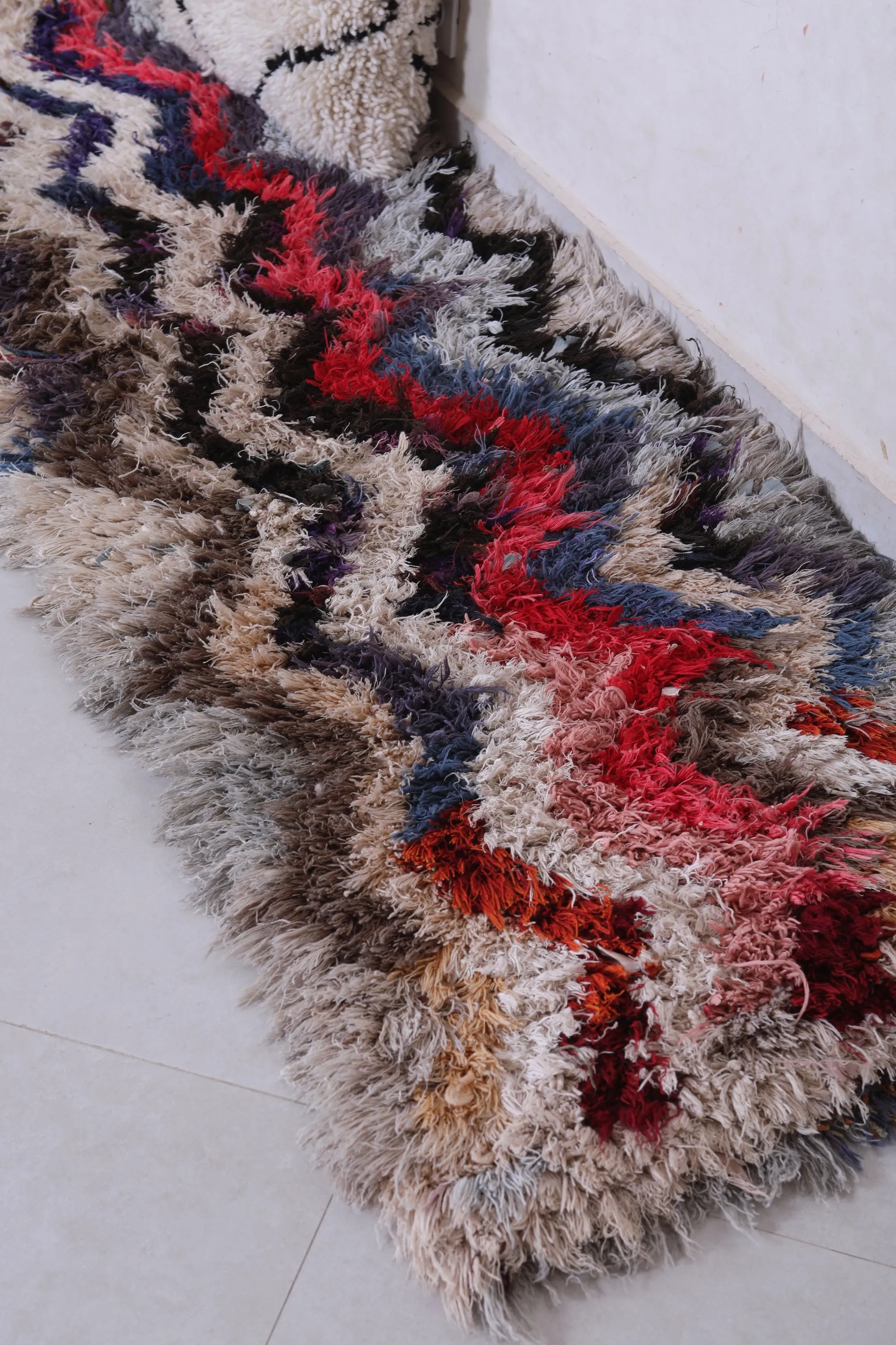 Handmade Hallway Rug Shag 2.2 X 5.4 Feet