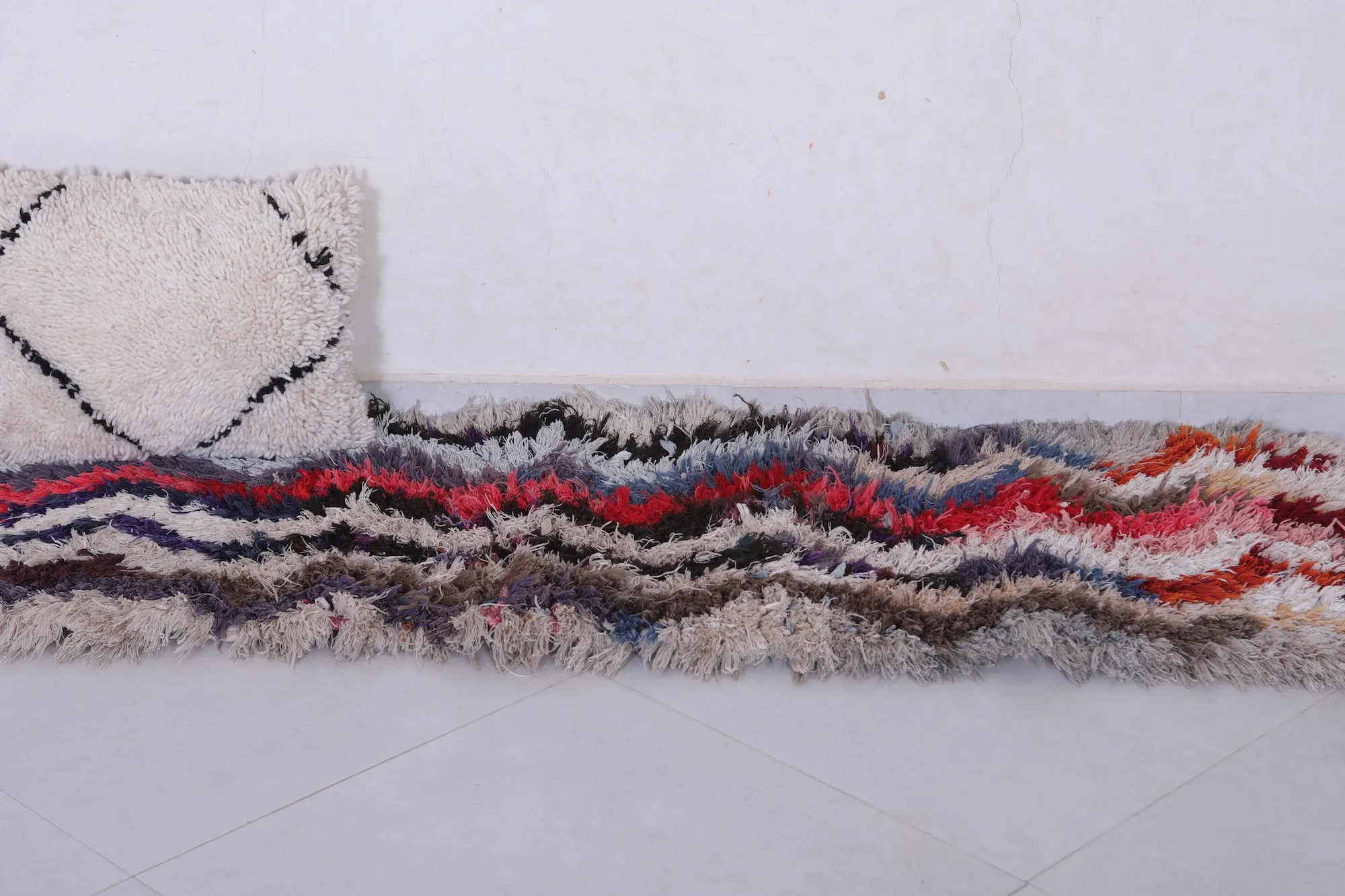 Handmade Hallway Rug Shag 2.2 X 5.4 Feet