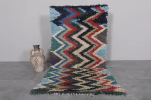 Handwoven Colorful Moroccan Rug – Unique Design | 3.2 x 6.7 FT