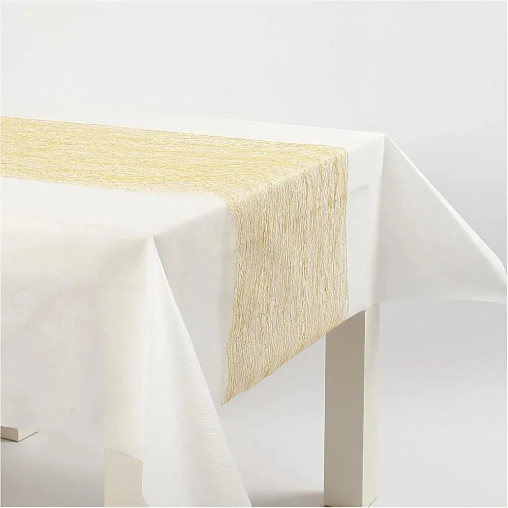 Happy Moments Assorted Colour Netted Table Runner Party Supply Fabric Craft 10 m