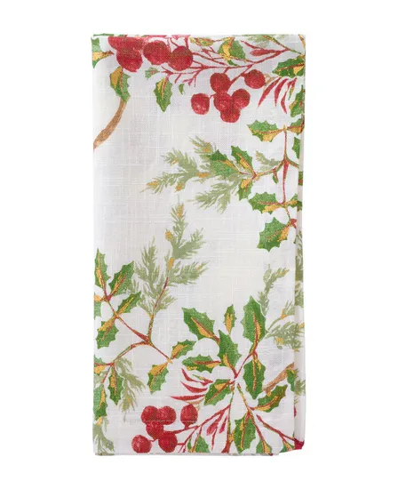 Holly Berry 21" Napkin
