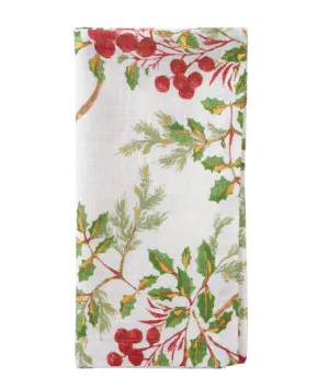 Holly Berry 21" Napkin