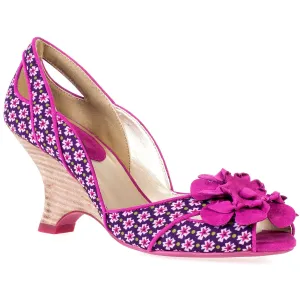 Holly Violet Floral Peeptoes by Ruby Shoo
