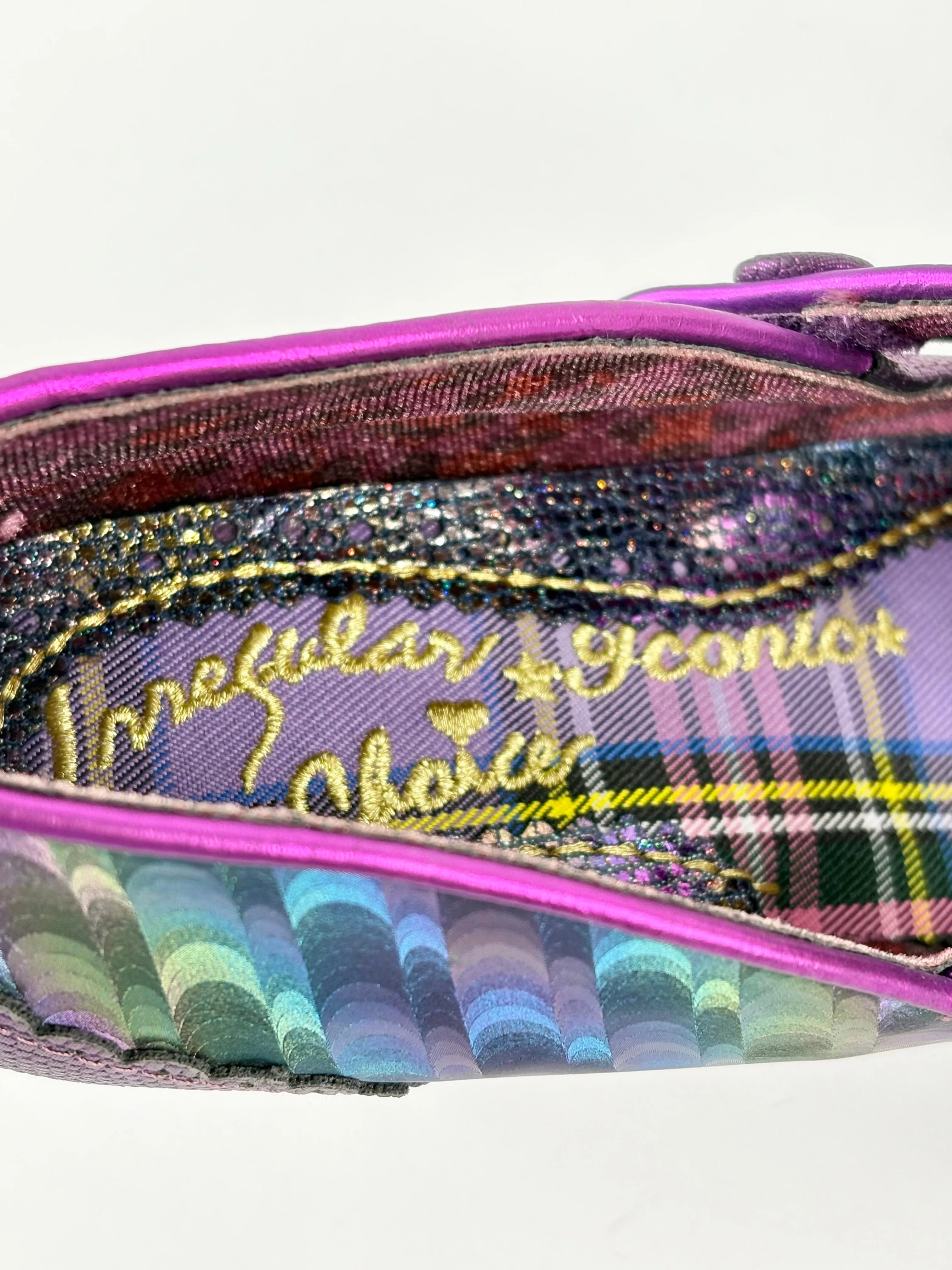 Irregular Choice Iridescent Glitter-Bow Mary Janes - EU40