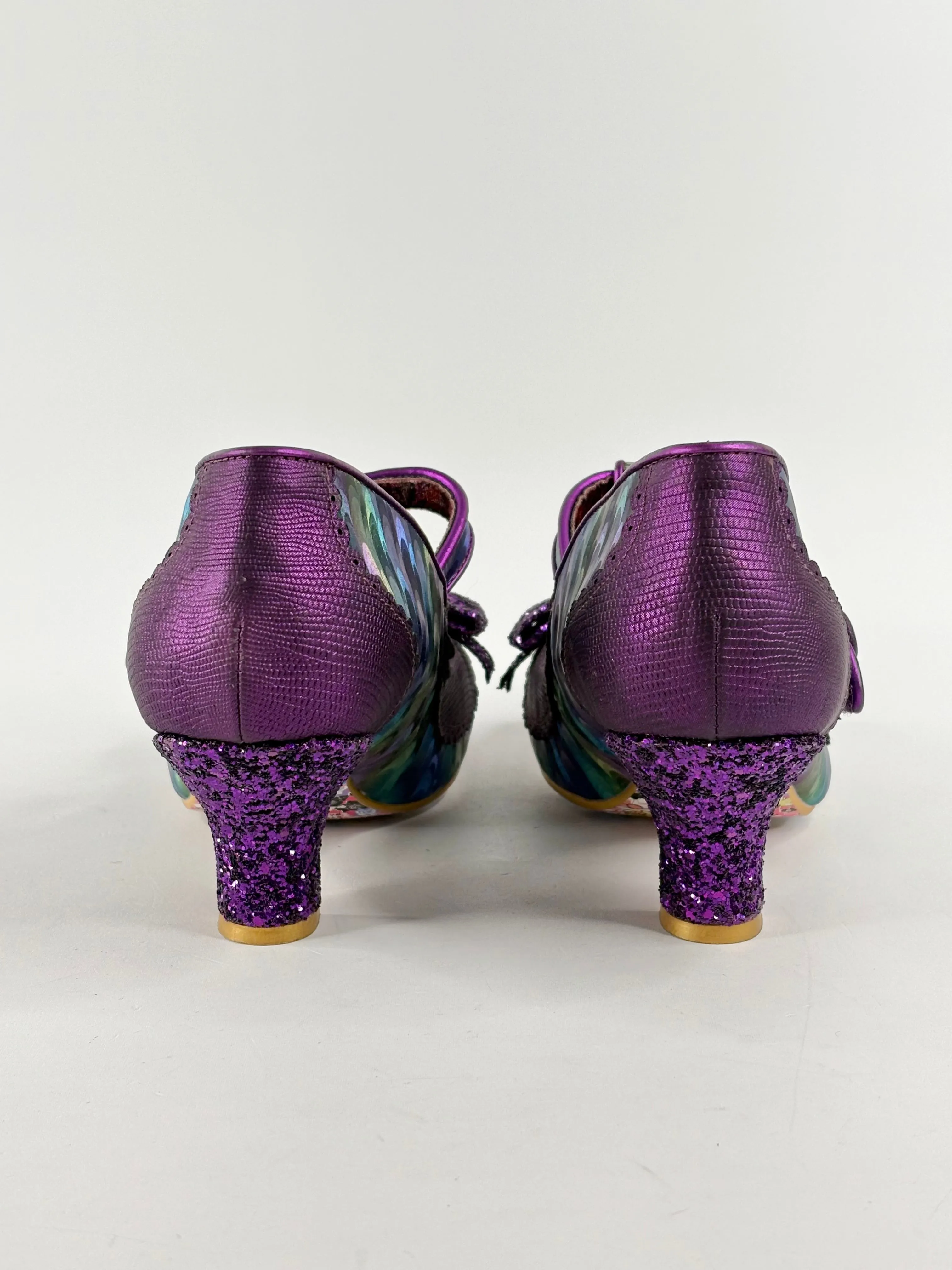 Irregular Choice Iridescent Glitter-Bow Mary Janes - EU40