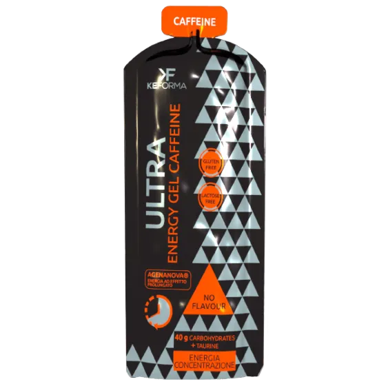 Keforma Ultra Energy Gel Caffeine 68g Maltodestrina Agenanova con Taurina per Energia Rapida e Concentrazione