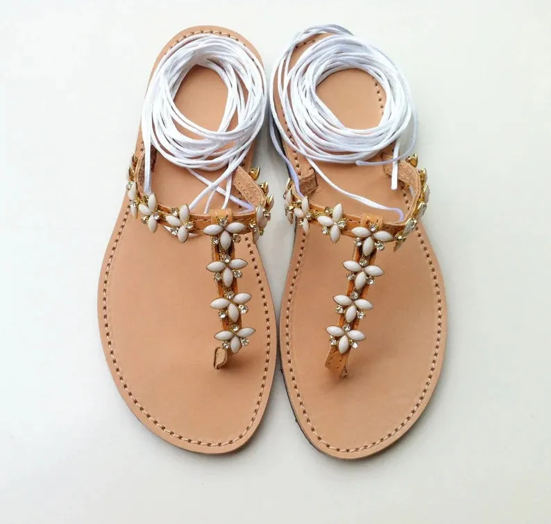 Lace up Bridal shoes