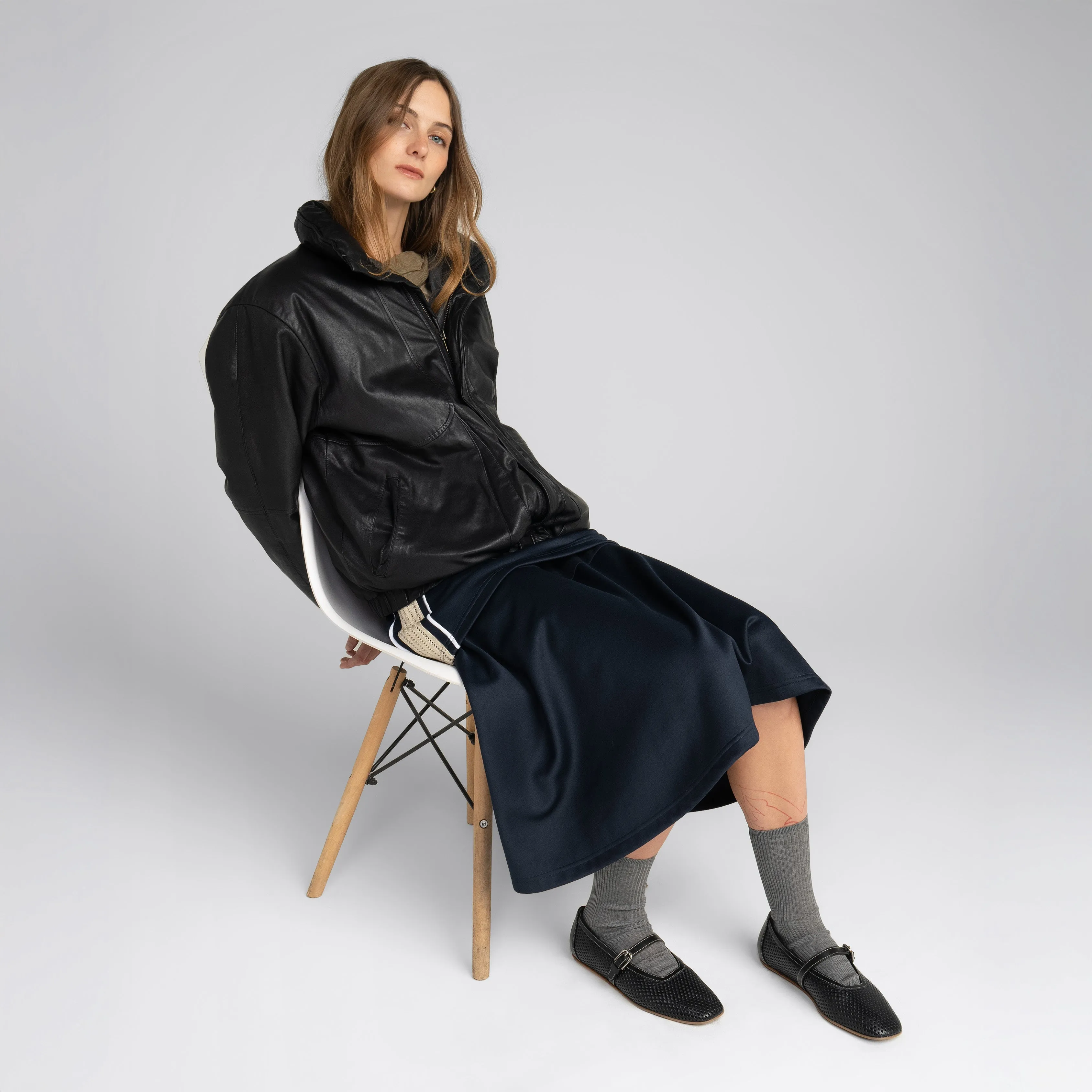 Lido Ballet Black Perforated
