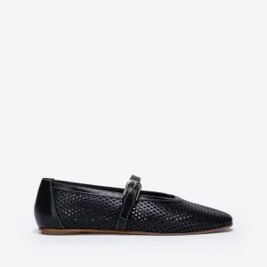 Lido Ballet Black Perforated