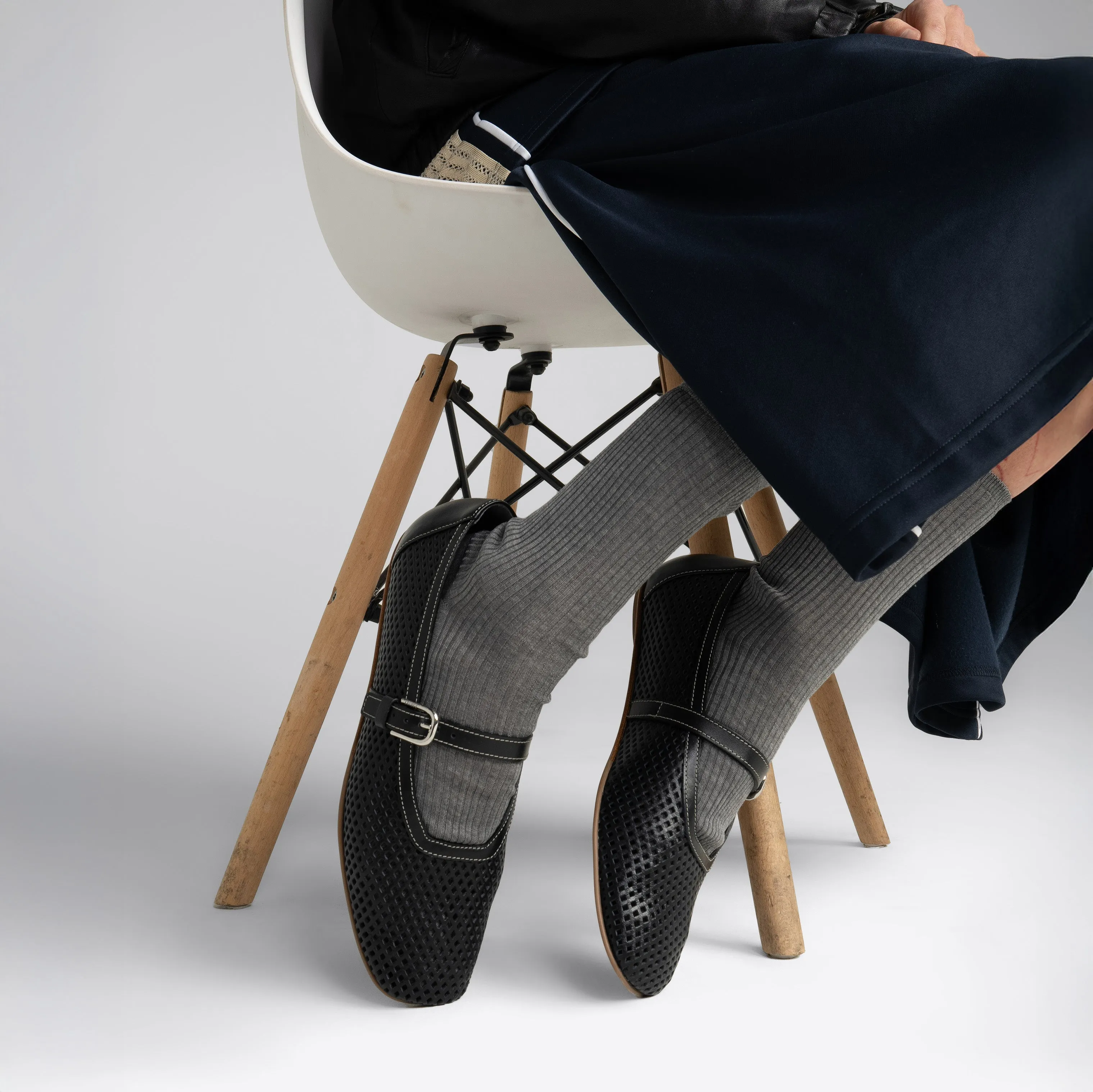 Lido Ballet Black Perforated