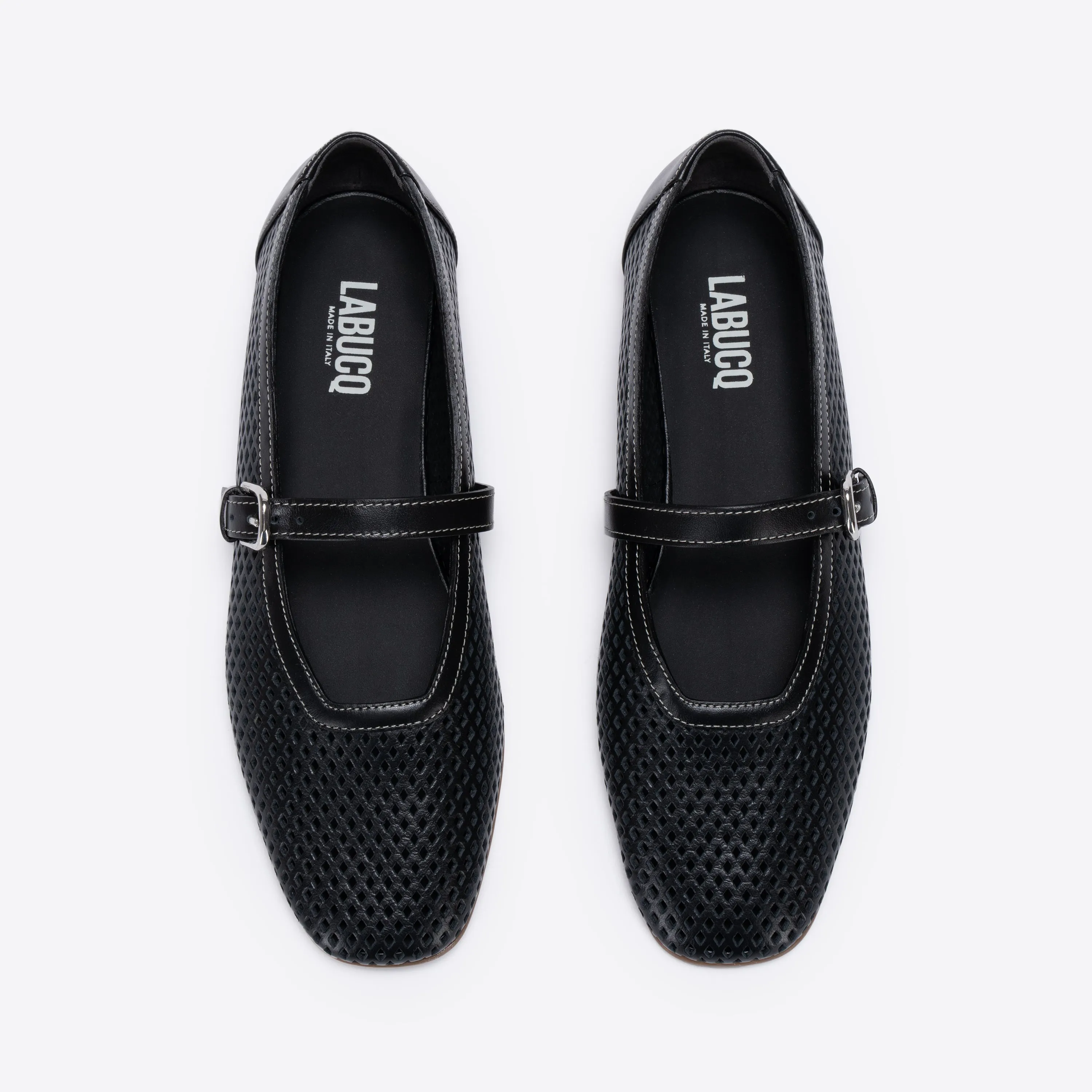 Lido Ballet Black Perforated