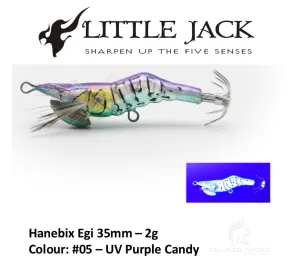 Little Jack Hanebix Egi 35mm - #05 UV Purple Candy Shrimp