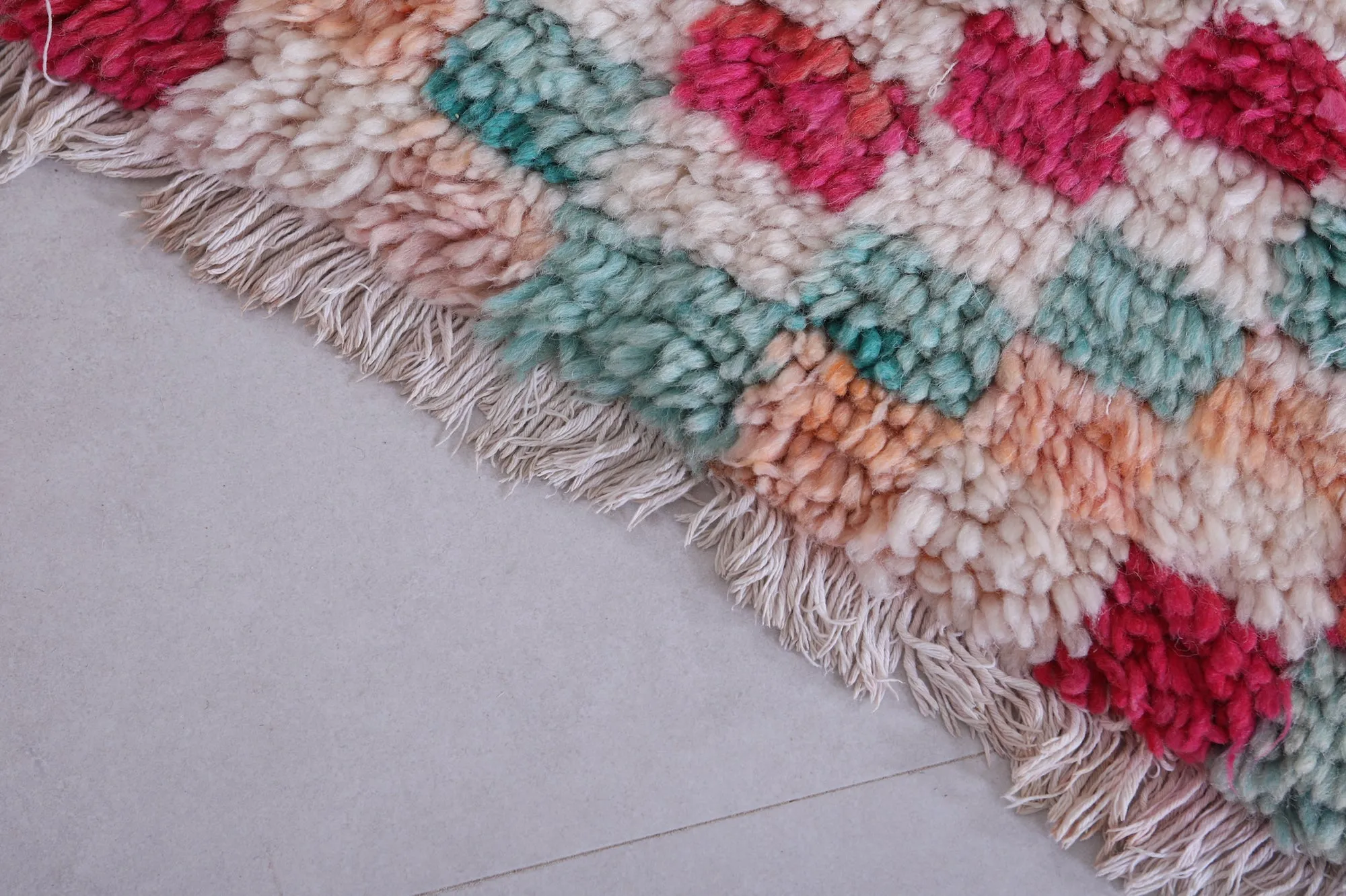 Long Beautiful Colorful Rug 2.3 X 5.9 Feet