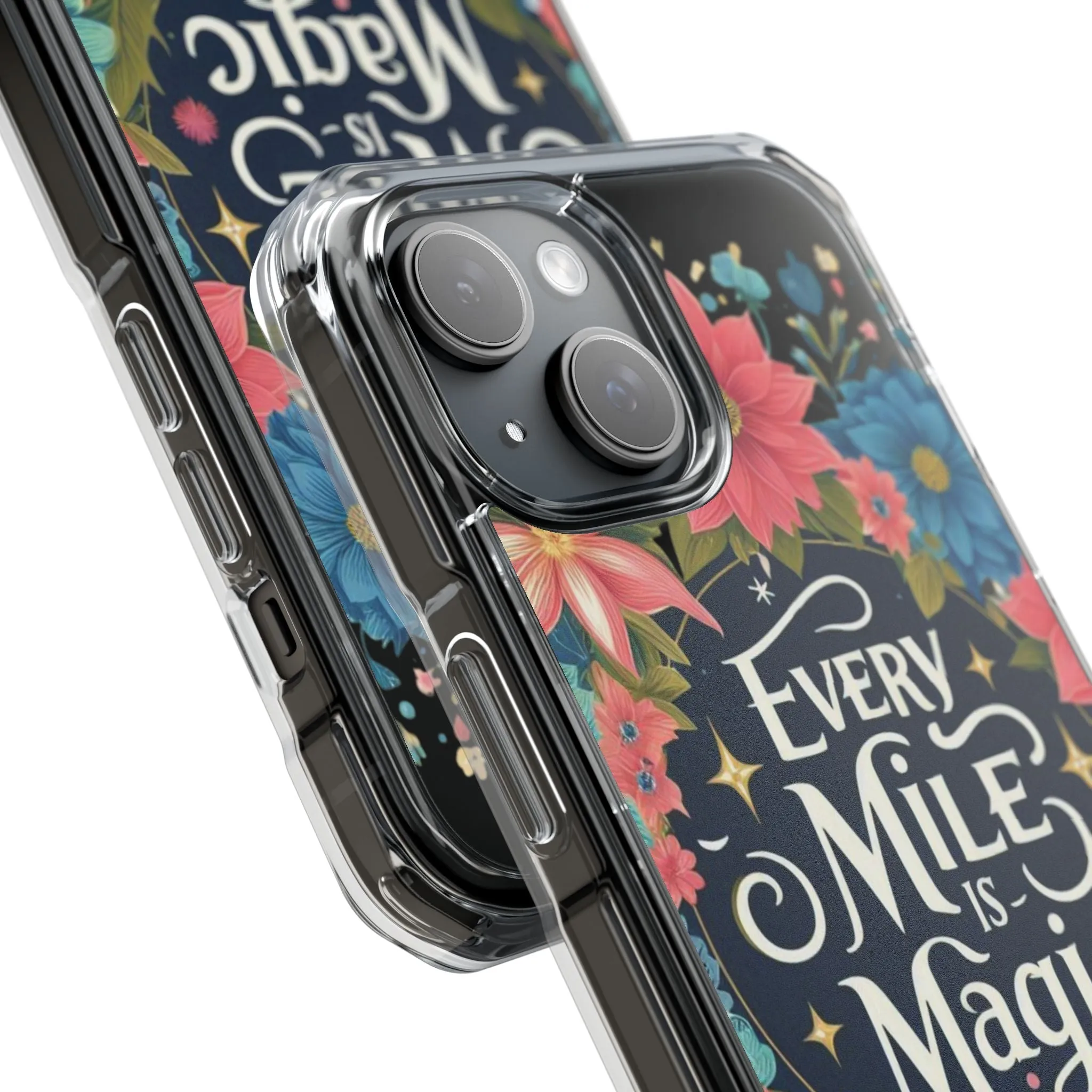 Magnetic Clear Impact Cases, Floral Runner Iphone Case, Every Run Is Magic, Protective Phone Cover, Runner Gift, Fitness Lover Gift, Workout