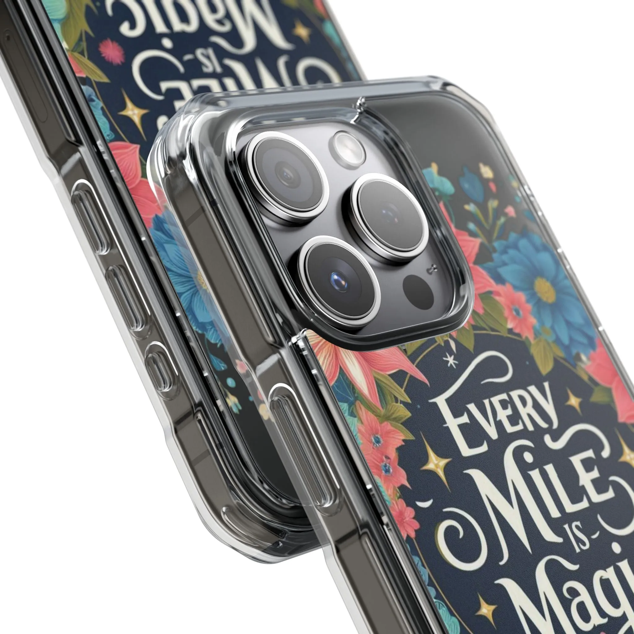 Magnetic Clear Impact Cases, Floral Runner Iphone Case, Every Run Is Magic, Protective Phone Cover, Runner Gift, Fitness Lover Gift, Workout