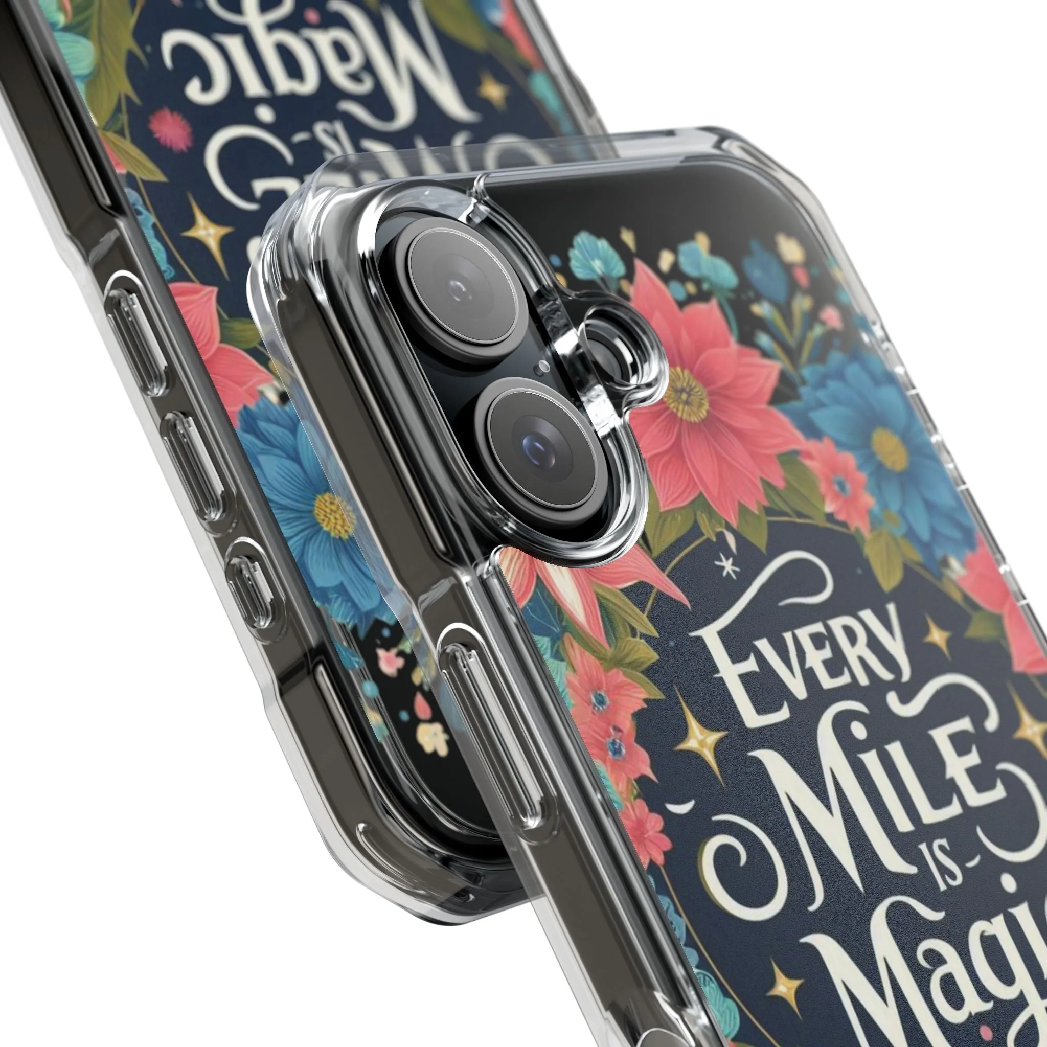 Magnetic Clear Impact Cases, Floral Runner Iphone Case, Every Run Is Magic, Protective Phone Cover, Runner Gift, Fitness Lover Gift, Workout