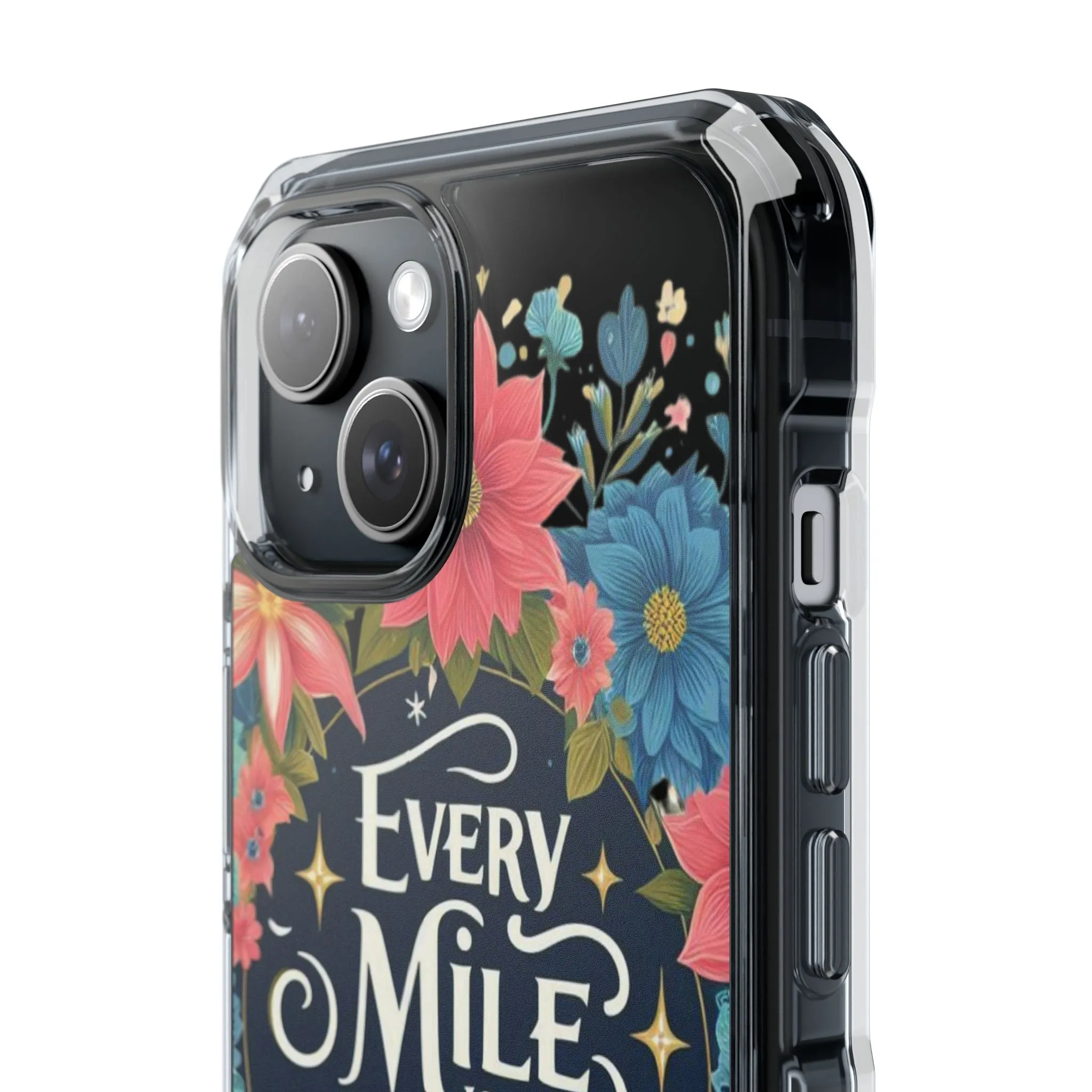 Magnetic Clear Impact Cases, Floral Runner Iphone Case, Every Run Is Magic, Protective Phone Cover, Runner Gift, Fitness Lover Gift, Workout