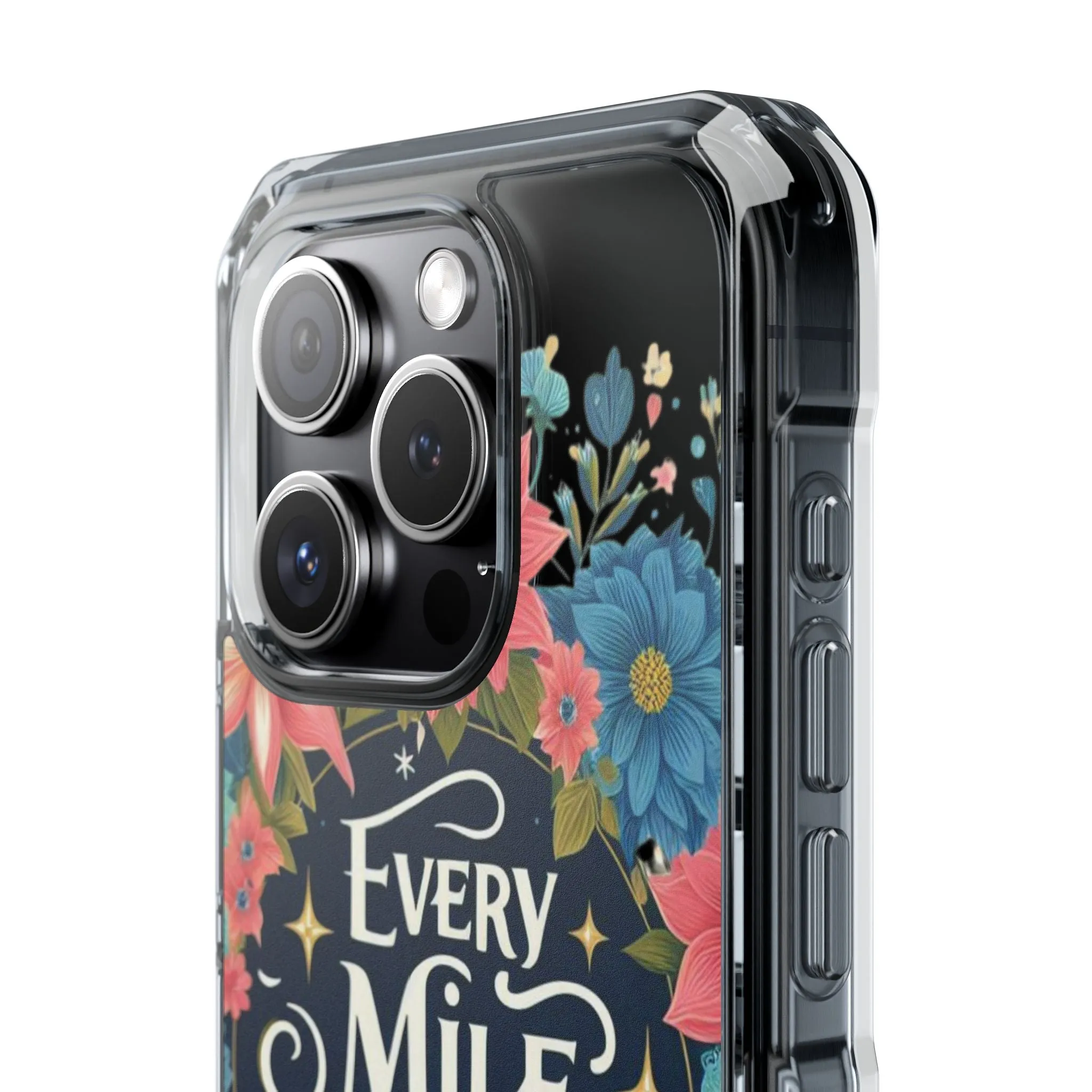 Magnetic Clear Impact Cases, Floral Runner Iphone Case, Every Run Is Magic, Protective Phone Cover, Runner Gift, Fitness Lover Gift, Workout
